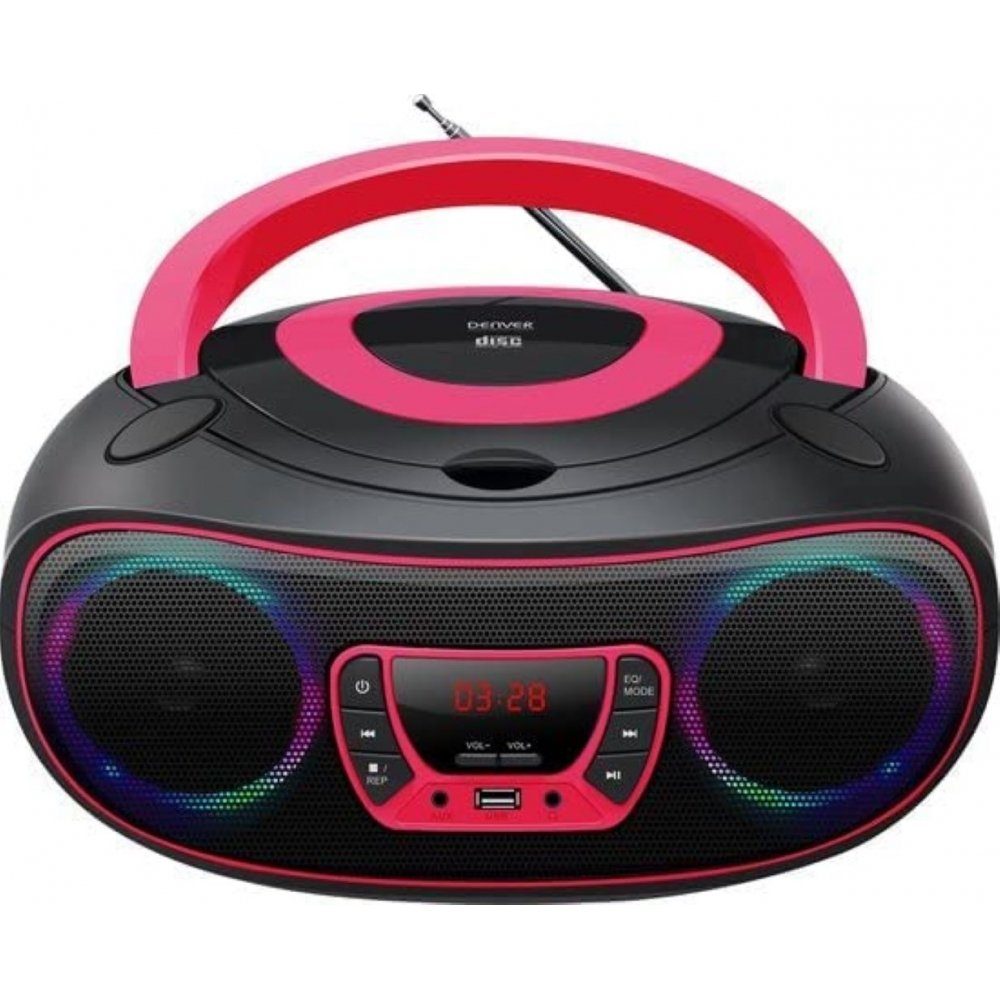 TCL-212BT - CD-Radio - Radio mit Bluetooth - Lichteffekte - pink CD-Radiorecorder