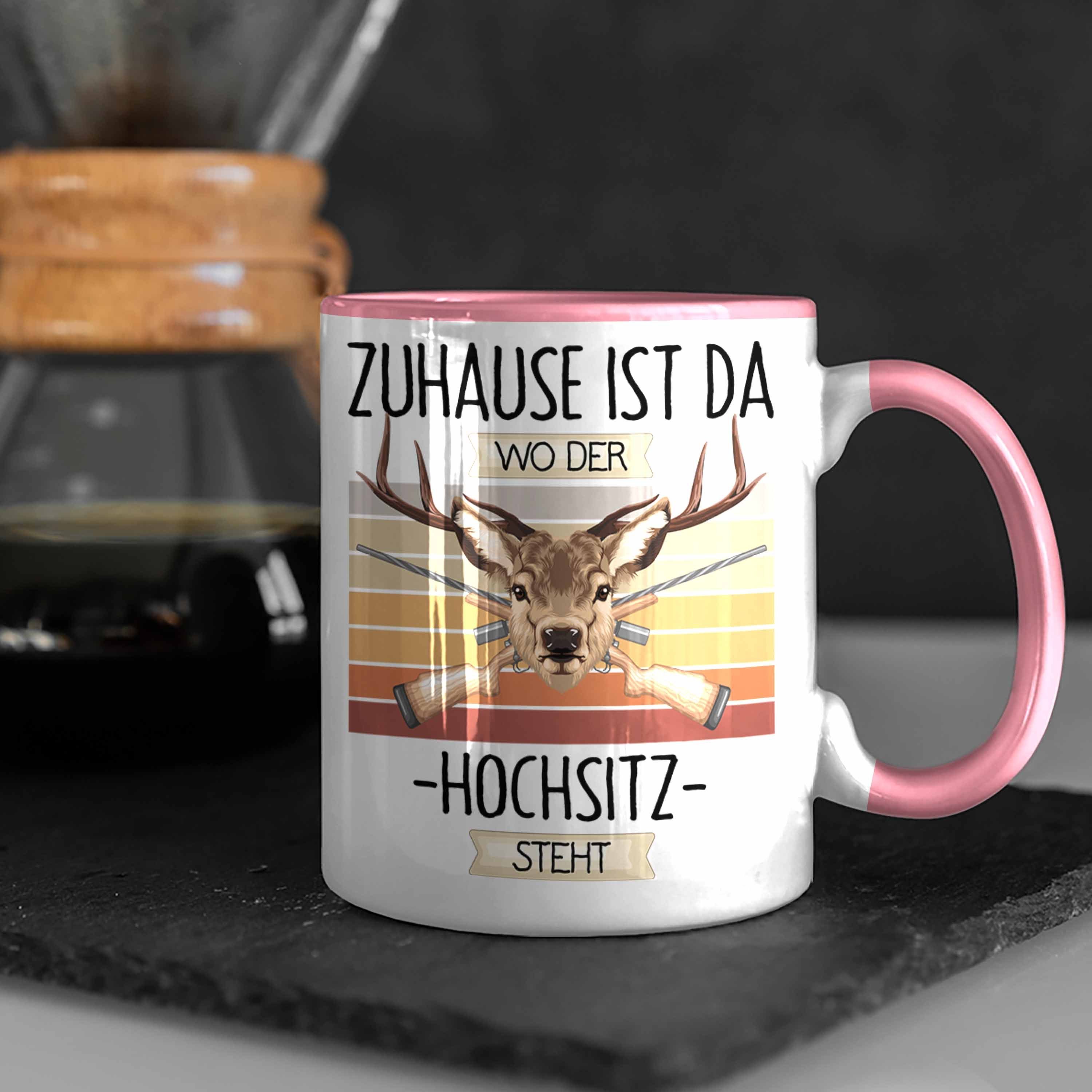 Rosa Zuhause Trendation Geschenkidee Jagen Ist Lustiger Tasse Jäger Geschenk Tasse Spruch Da