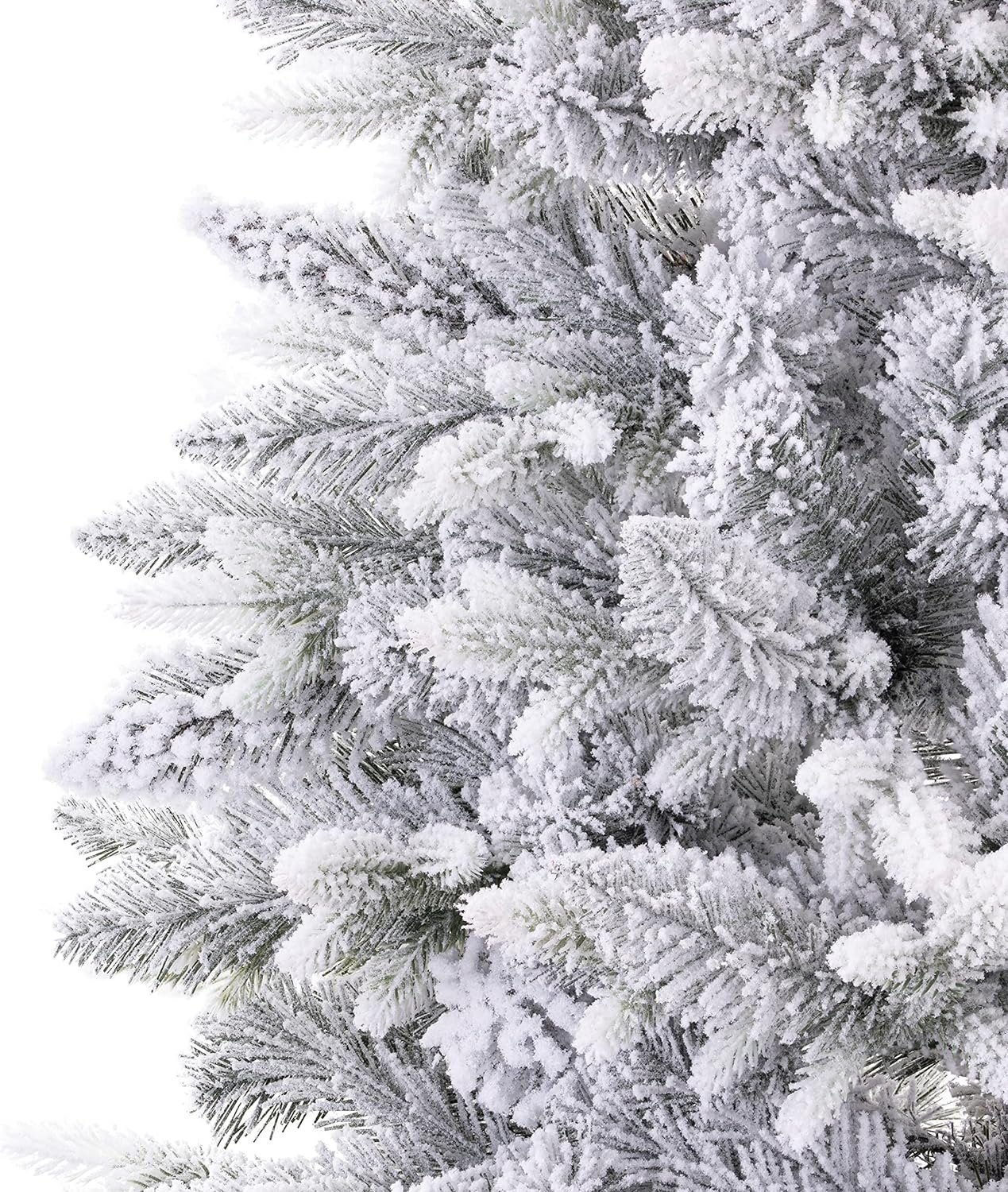 Fairytrees Künstlicher Weihnachtsbaum FT27, Nordmanntanne, beschneit
