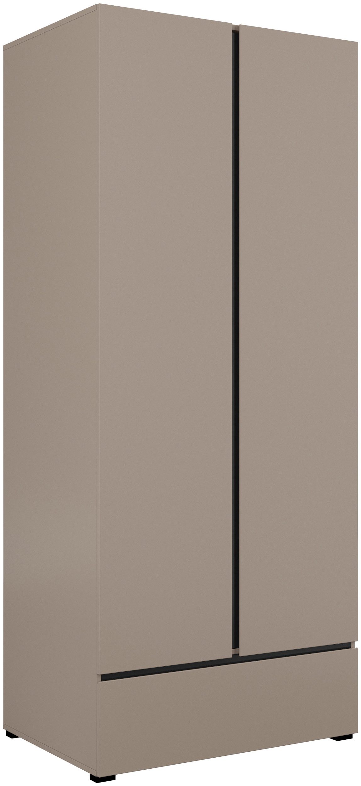 OTTO home Kleiderschrank Cross, moderner griffloser Kleiderschrank Wäschesc günstig online kaufen