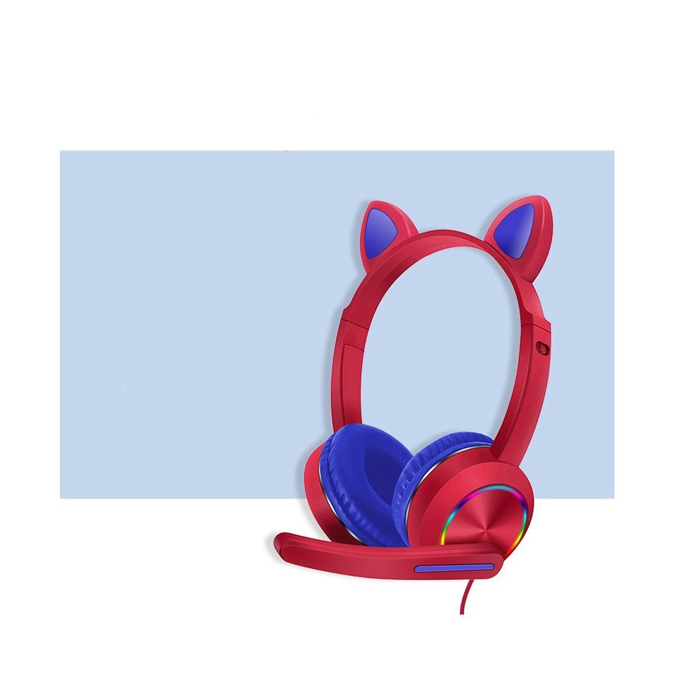 BEARSU »Katzenohren LED-beleuchtetes Bluetooth-Headset mit Mikrofon,  Geräuschunterdrückung, kabellose Kopfhörer, Freisprecheinrichtung für  Kinder, Jungen und Mädchen, niedliches« Over-Ear-Kopfhörer online kaufen |  OTTO