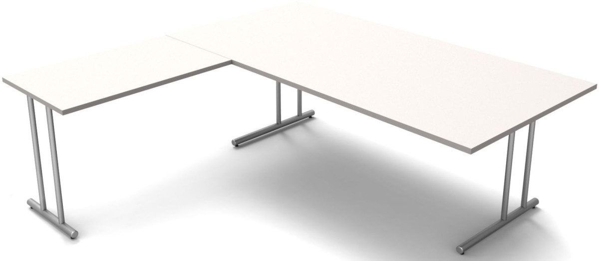 KERKMANN Schreibtisch Schreibtisch start up BxT 200x200cm weiß