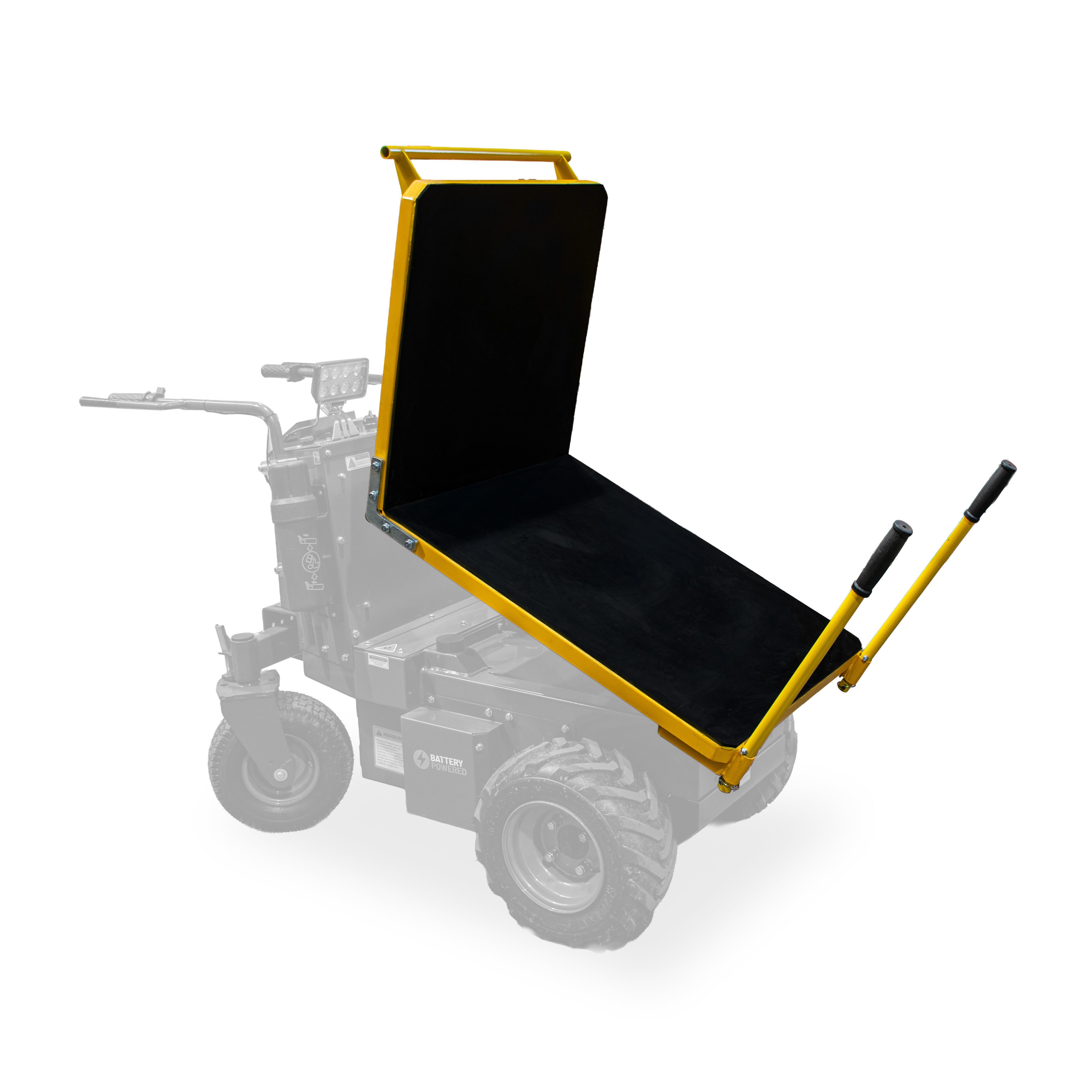 BAMATO Motorschubkarre - Transportaufsatz für Mini Transporter MTR-500REPRO, 1-tlg., Flachladeaufsatz, hydraulisch kippbar