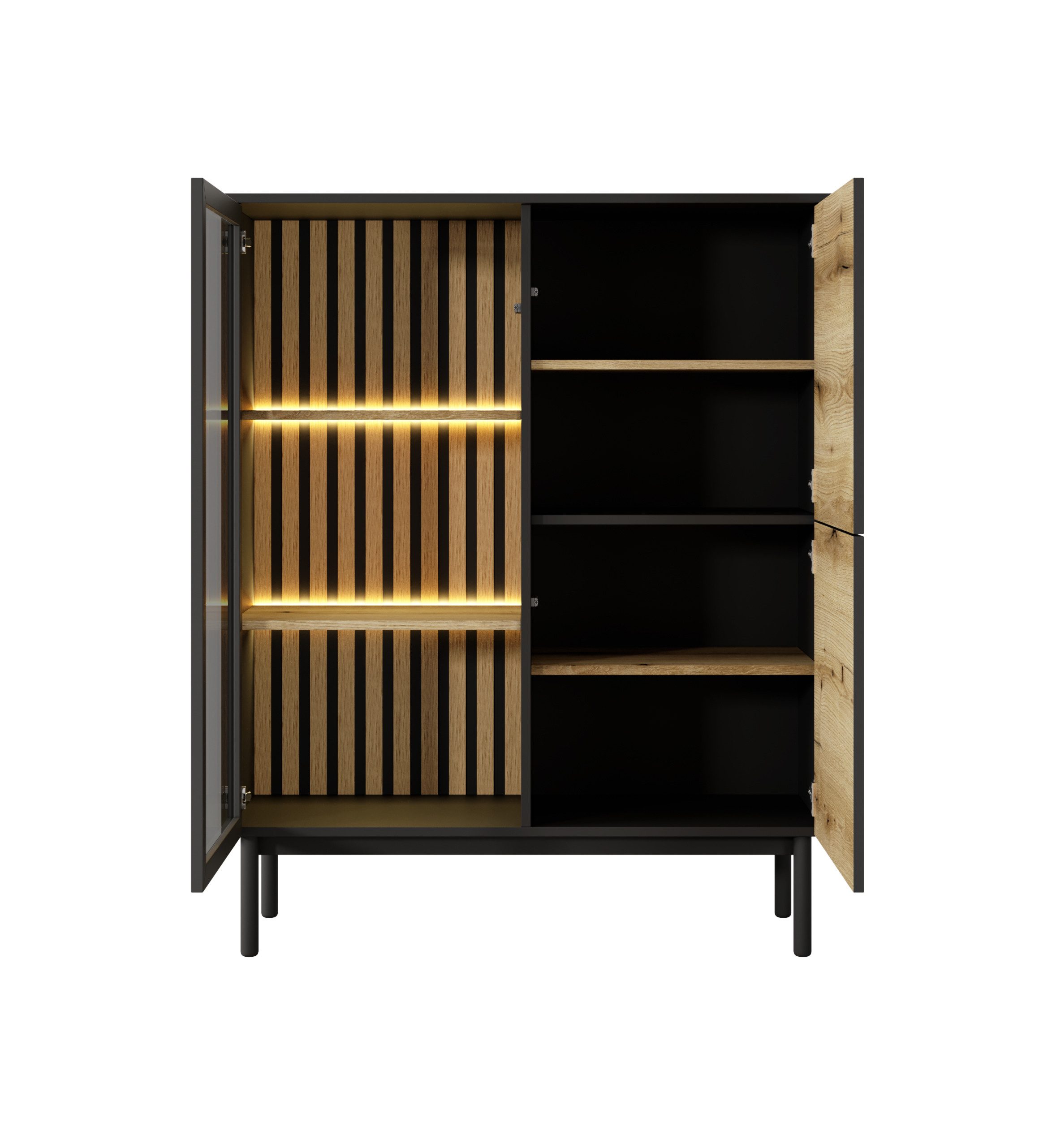 MOEBLO Glasvitrine Asplenium - B (Schrank günstig online kaufen