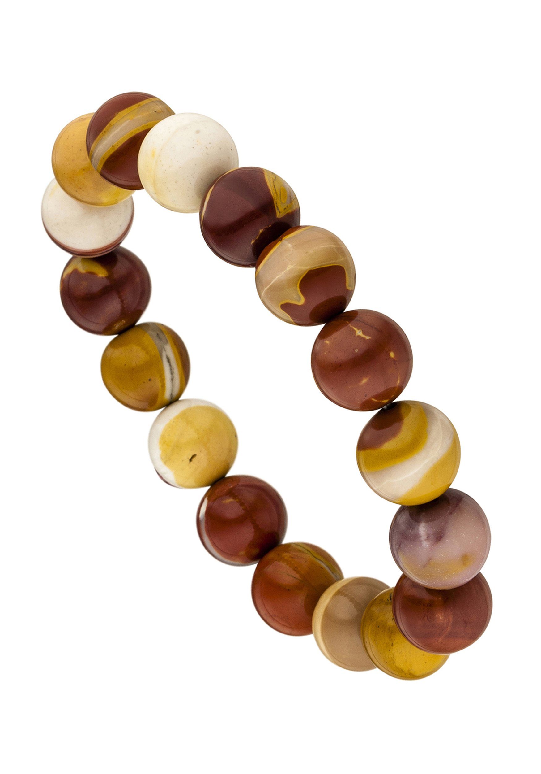 JOBO Armband Edelstainarmband, mit Mookait 19 cm