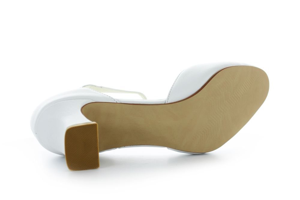 White Lady 143 bequeme Leder Brautschuhe Slingpumps