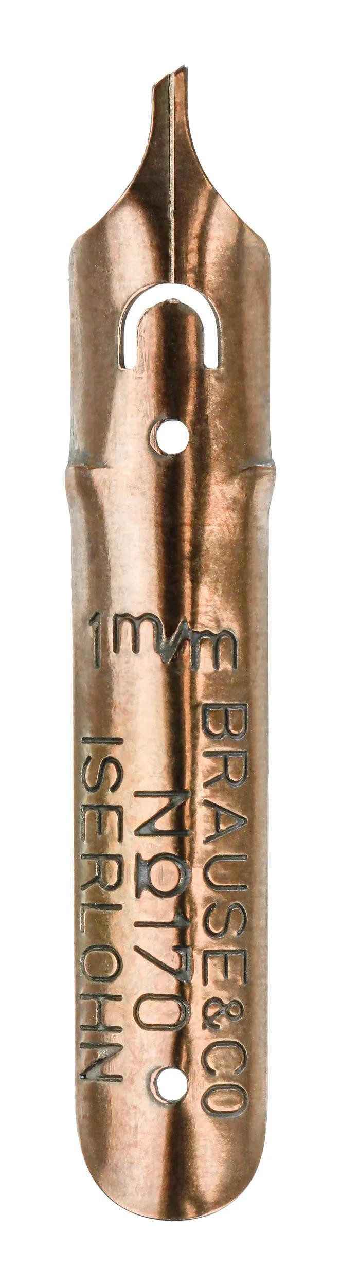 Brause Kalligraphie-Stift 5x Federn für die arabische Kalligrafie, 3 Federn 1 mm 317010B, BRAUSE