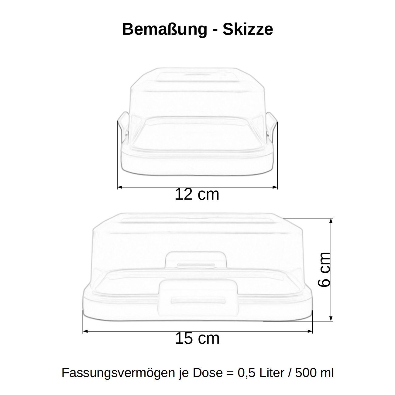 Engelland Butterdose Stapelbare Butter-/Käsedose, Kunststoff, (Vorteils-Set, 2-tlg., mit sicherem Klickverschluss), stapelbar, platzsparend, Ordnung im Kühlschr – Bild 5 von 5