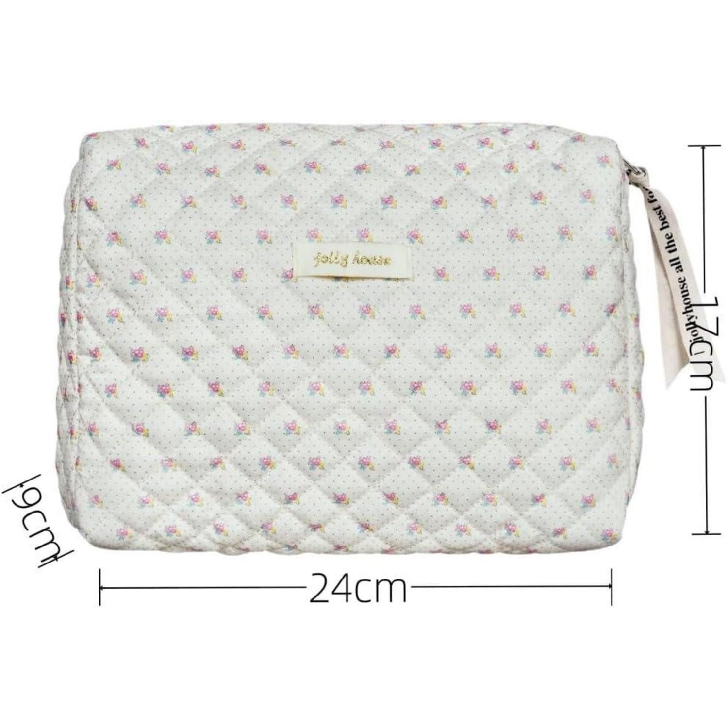 LuxusKollektion Kosmetiktasche Kosmetiktasche Groß Blumenmuster Baumwolle Make-up-Tasche Damen Herren