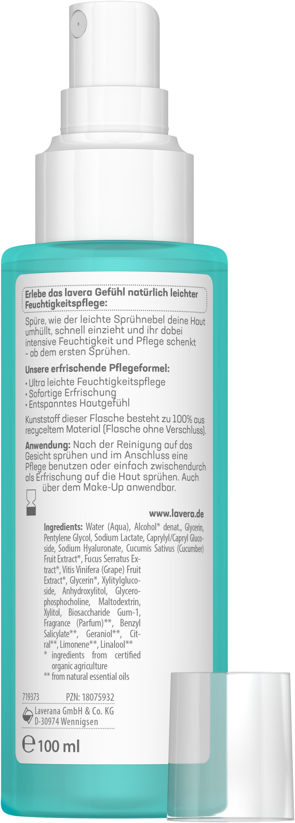 lavera Gesichtspflege Hydro Refresh Gesichtspflegespray, 1-tlg.