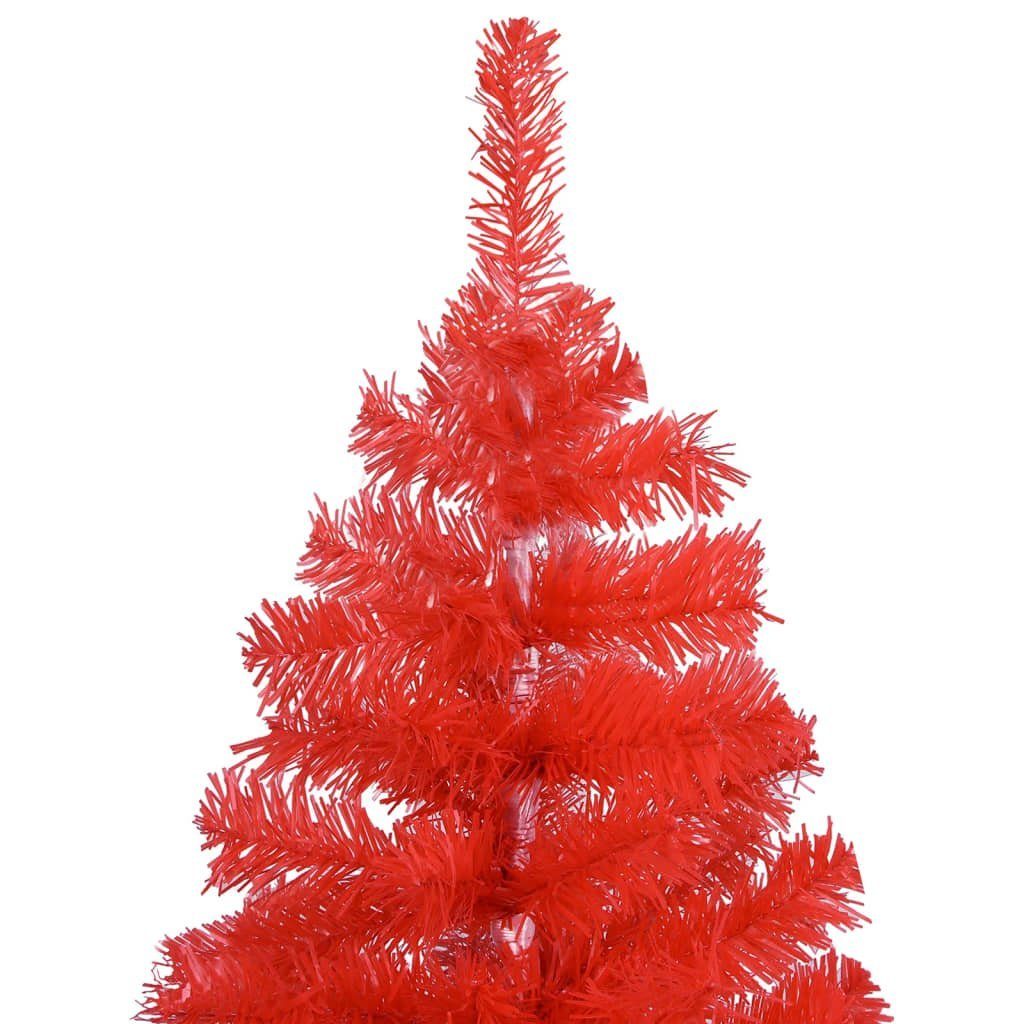 cm Weihnachtsbaum Ständer furnicato Künstlicher mit Rot PVC 240