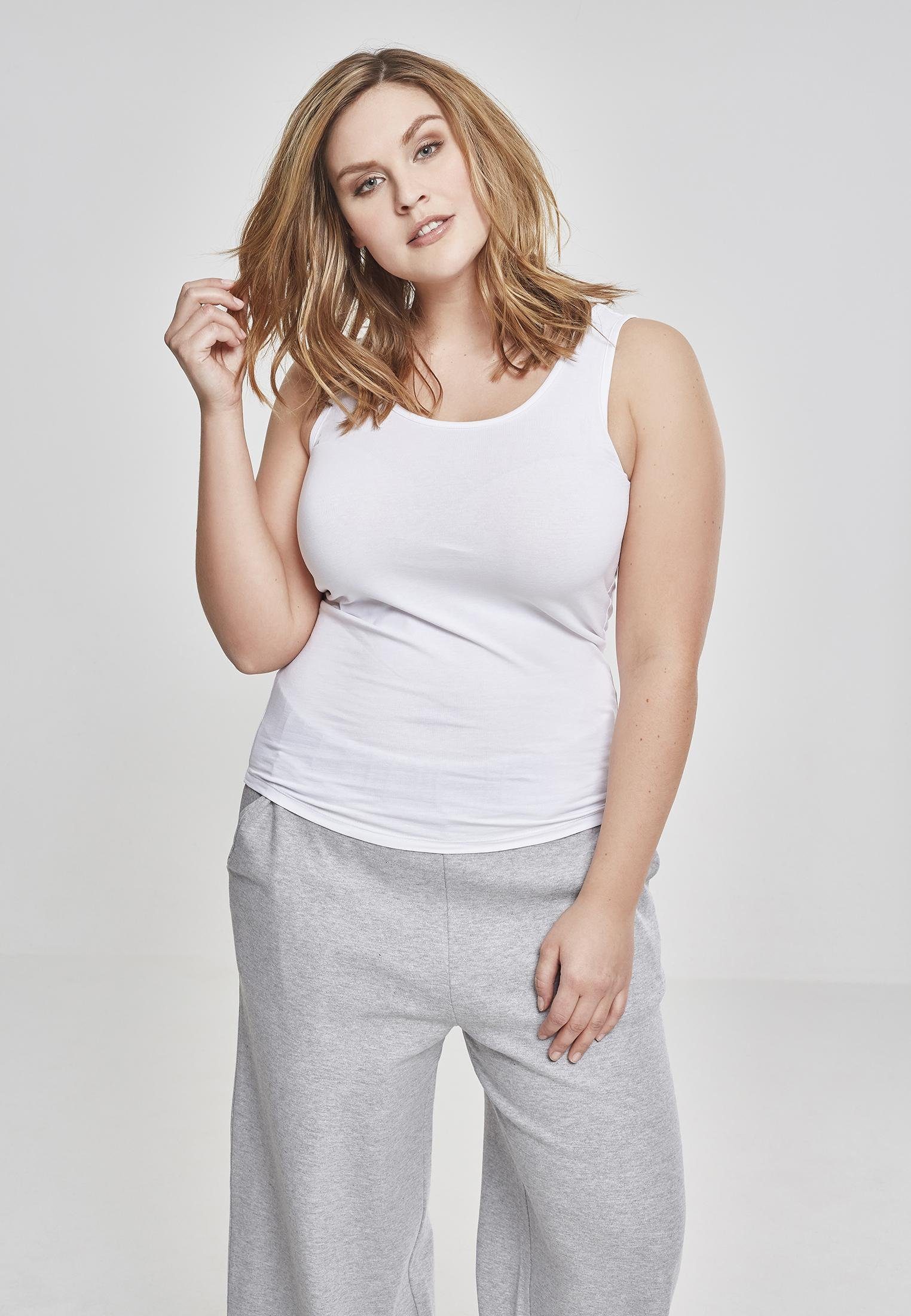 URBAN CLASSICS Tanktop Damen 2-Pack Basic Stretch Top Doppelpack