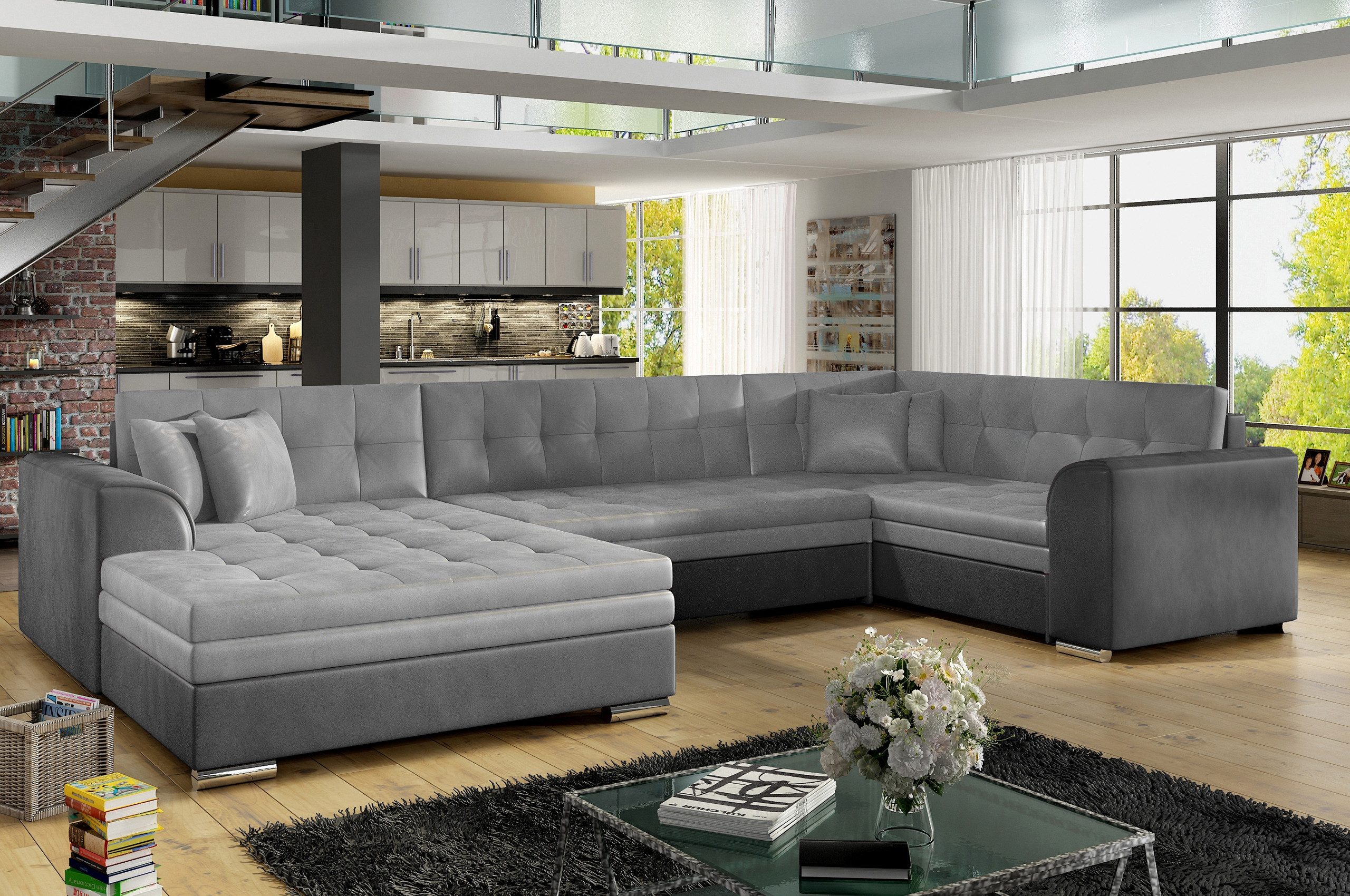 MF Design Wohnlandschaft Dario, mit Bettfunktion