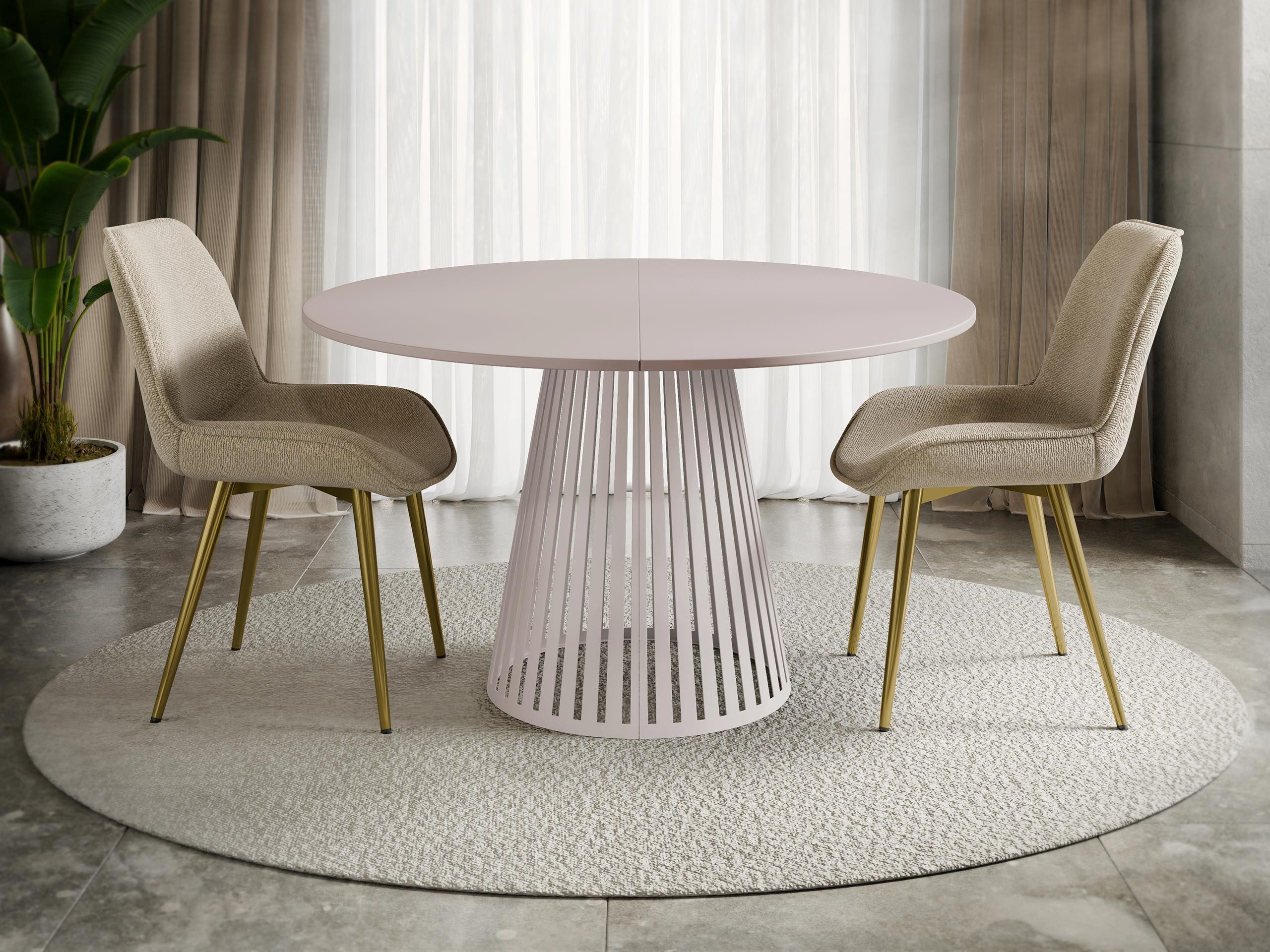 MIRJAN24 Esstisch Cone Cashmere 120 (Ausziehbarer), 120-196x120x76 cm günstig online kaufen