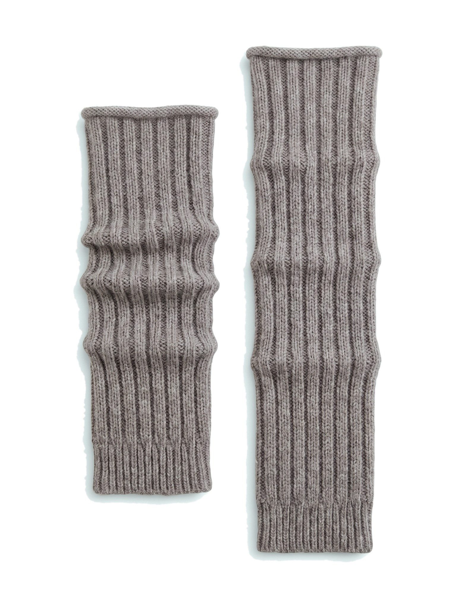 Black Snake Beinstulpen Lange Beinwärmer aus Grobstrick mit Alpakawolle und Wolle für Frauen (Paar, 1-St., Beige One Size) Weich und flauschig mit Rippbund für  – Bild 2 von 5