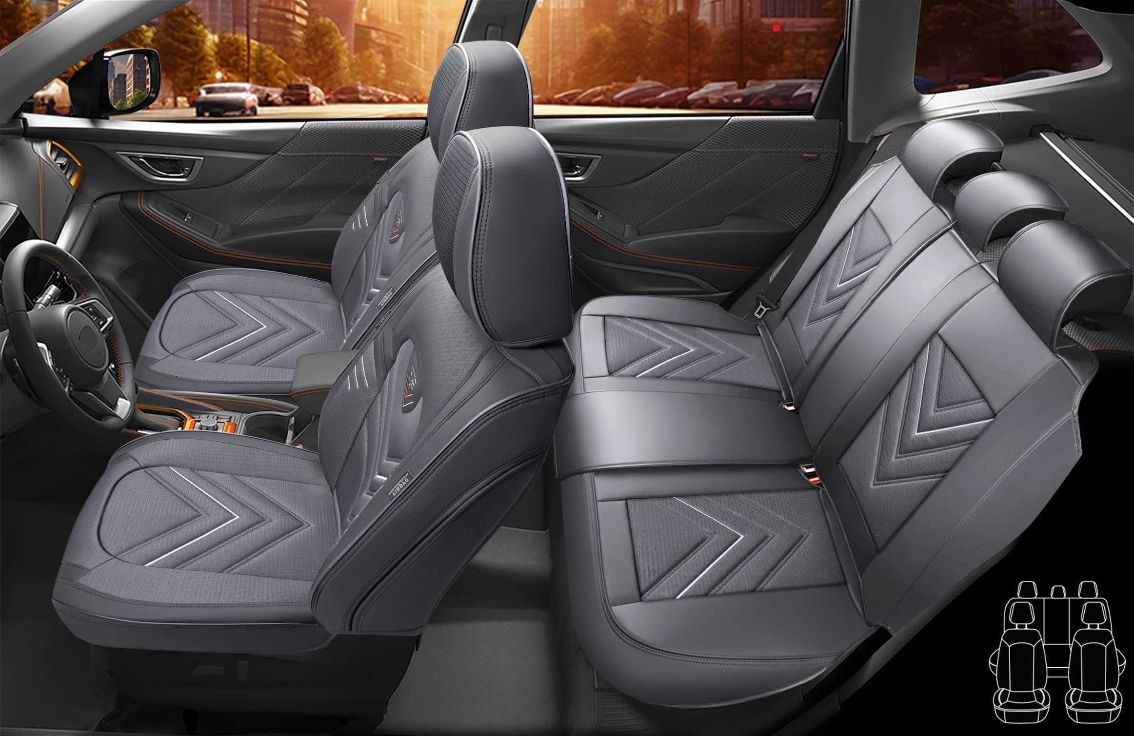 BREMER SITZBEZÜGE Autositzbezug für Seat Toledo 2 1M Bj 1999-04 (FSL1), Set, 2-tlg., Komplettset Vorne und Hinten, in Grau