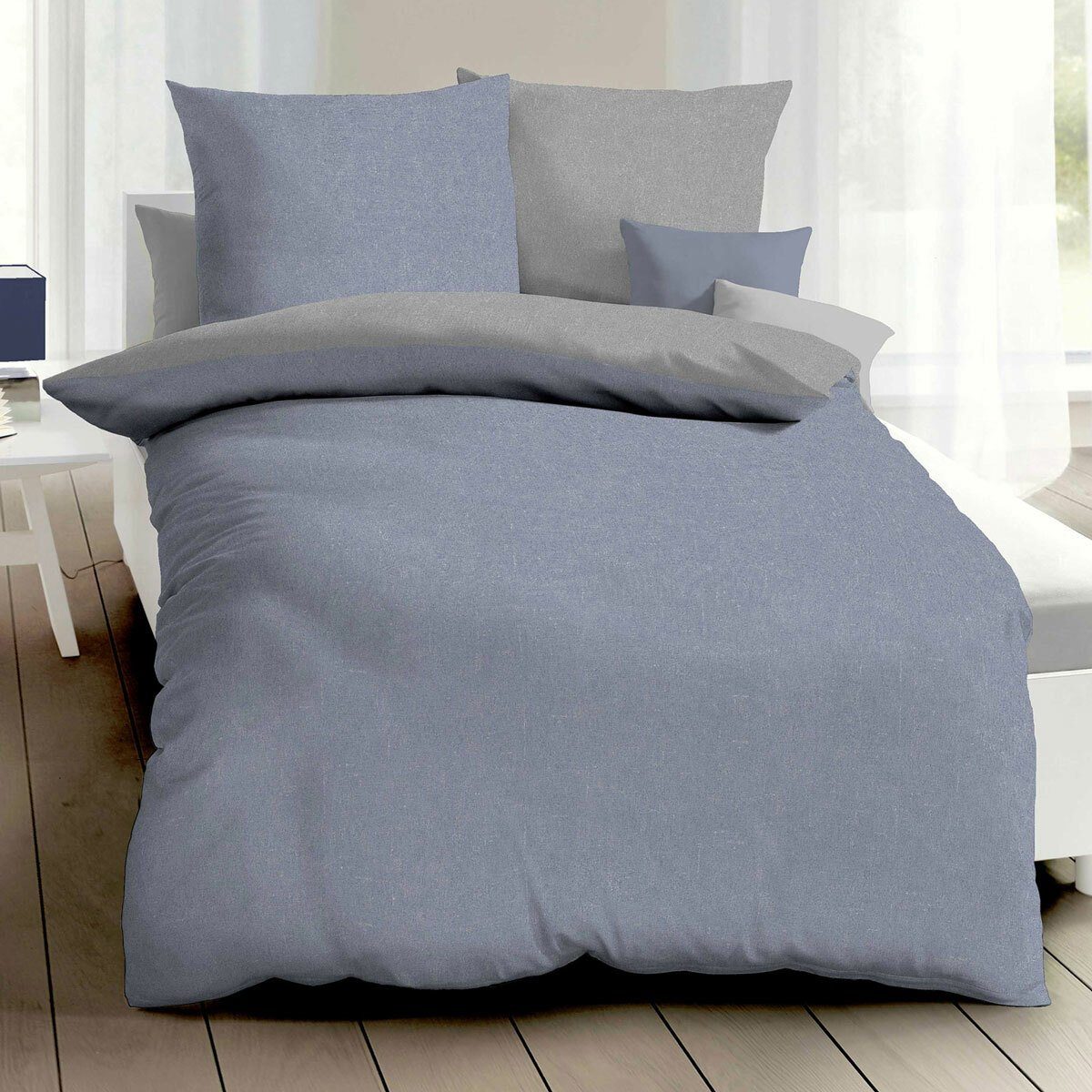 TRAUMSCHLAF Bettwäsche Chambray, Renforce, 3 teilig