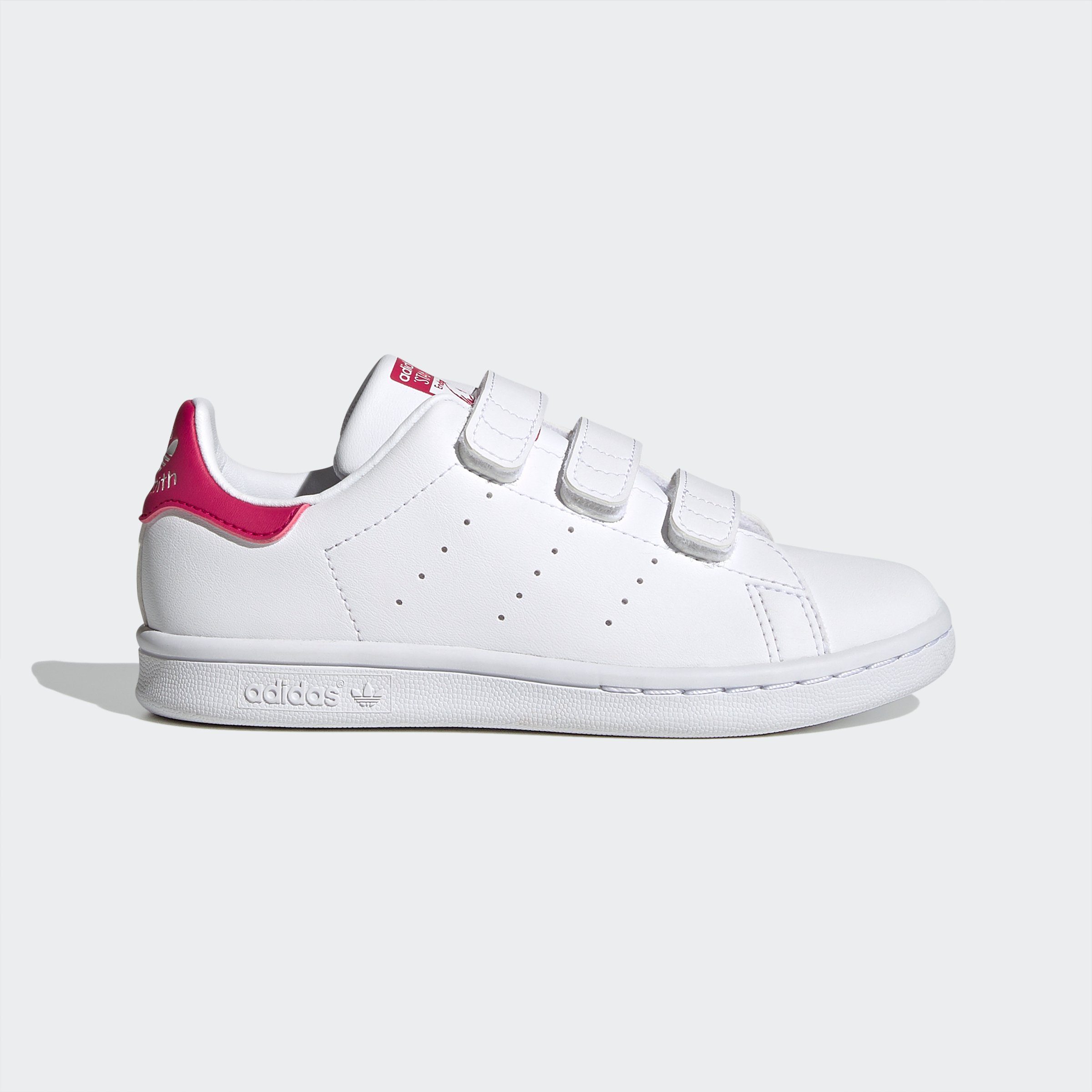 adidas Originals STAN / White mit Sneaker White Pink Cloud Cloud Bold / SMITH Klettverschluss