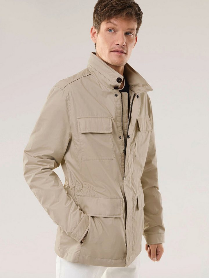 Walbusch Funktionsjacke Herren Multitaschen Jacke pflegeleicht elastisch normale u untersetzte, mit Kapuze, atmungsaktiv, Kurzgröße