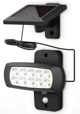 B.K.Licht Sieninis šviestuvas BK_AS1213 LED Solar-Außenleuchte su judesio jutiklis šviesos jutiklis LED fest integriert Kaltweiß 6.500K Kaltweißes lemputė IP44-Spritzwasserschutz saulės lempa