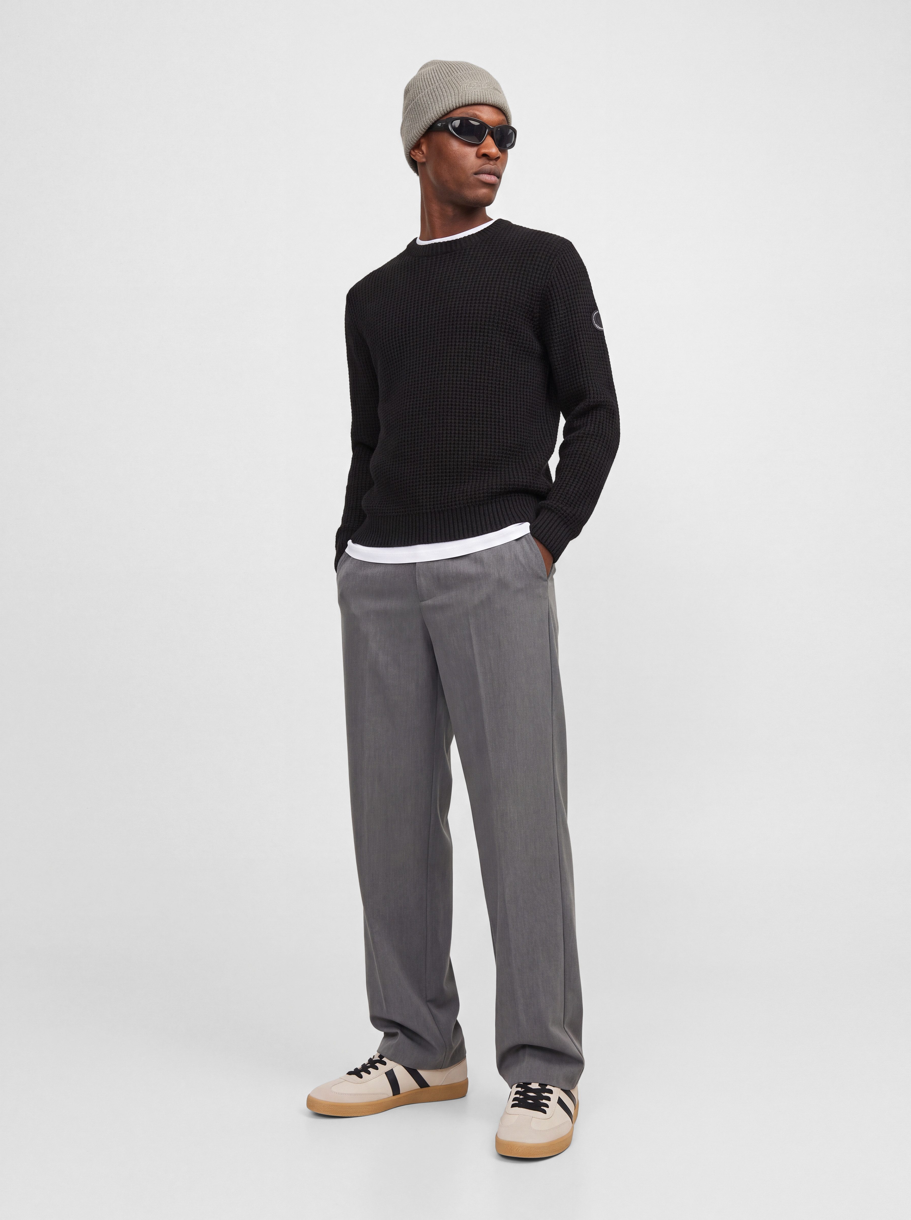 Jack & Jones Rundhalspullover JJLUKE KNIT CREW NECK AW26 Materialmix, regular fit – Bild 2 von 5
