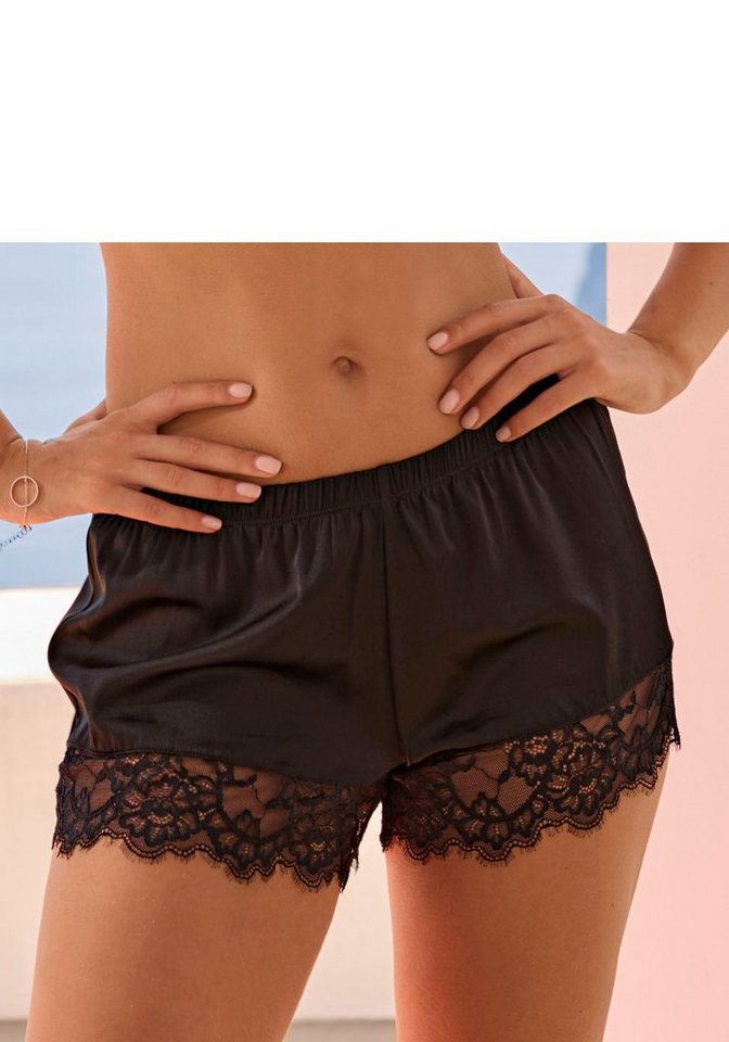 LASCANA Panty, Shorty, Alana mit Seide und edler Spitze, Dessous