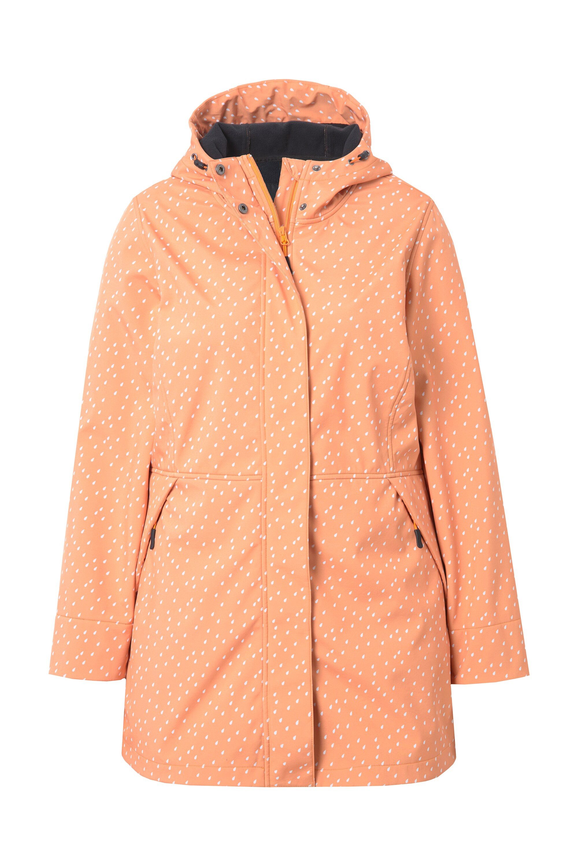 Ulla Popken Softshelljacke Softshell-Longjacke wasserdicht Kapuze günstig online kaufen