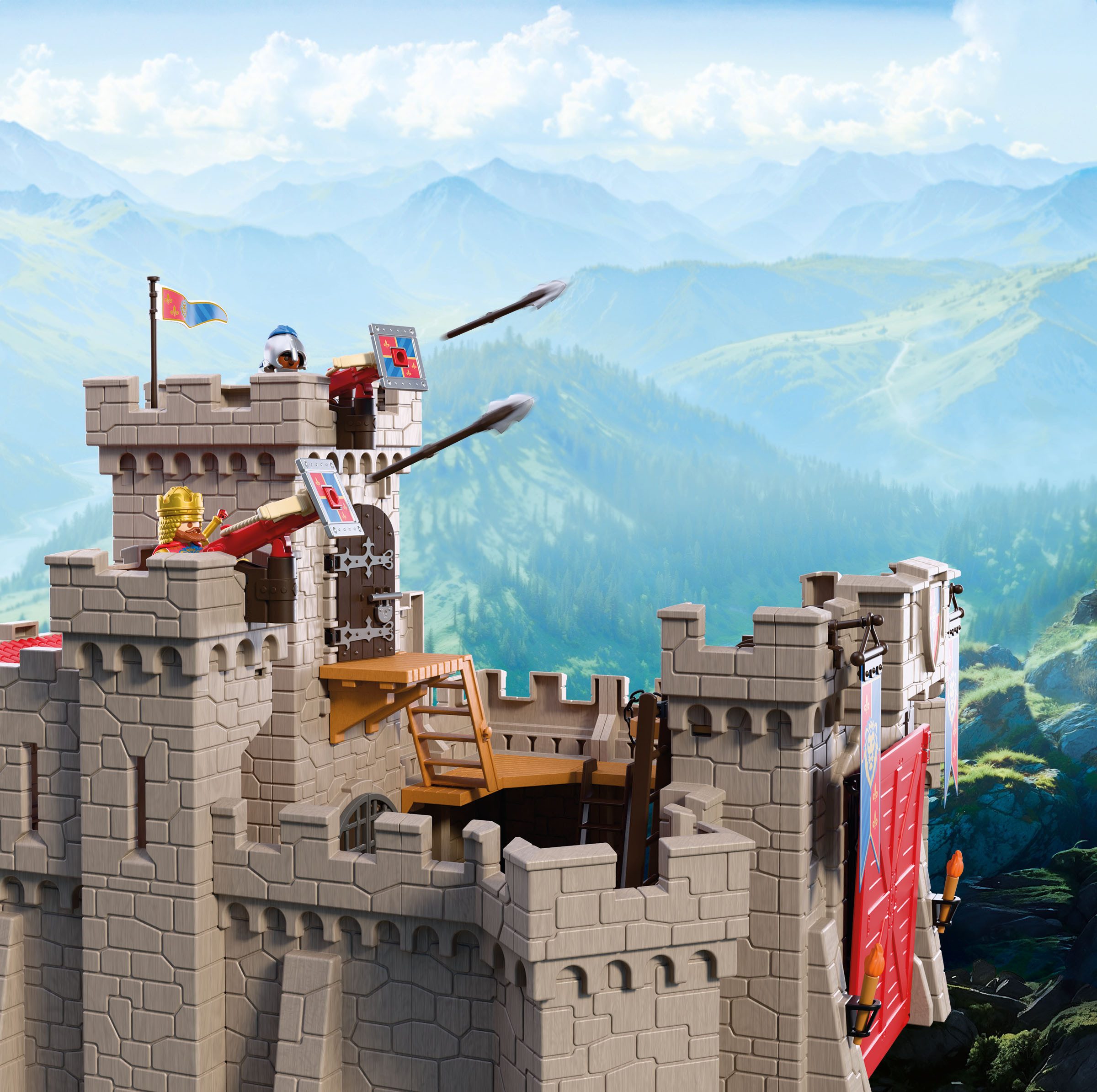 Playmobil® Große Löwenritterburg (72112), Knights Konstruktions-Spielset, (183 St), XXL Ritterburg mit Zugbrücke, Made in Europe – Bild 4 von 5