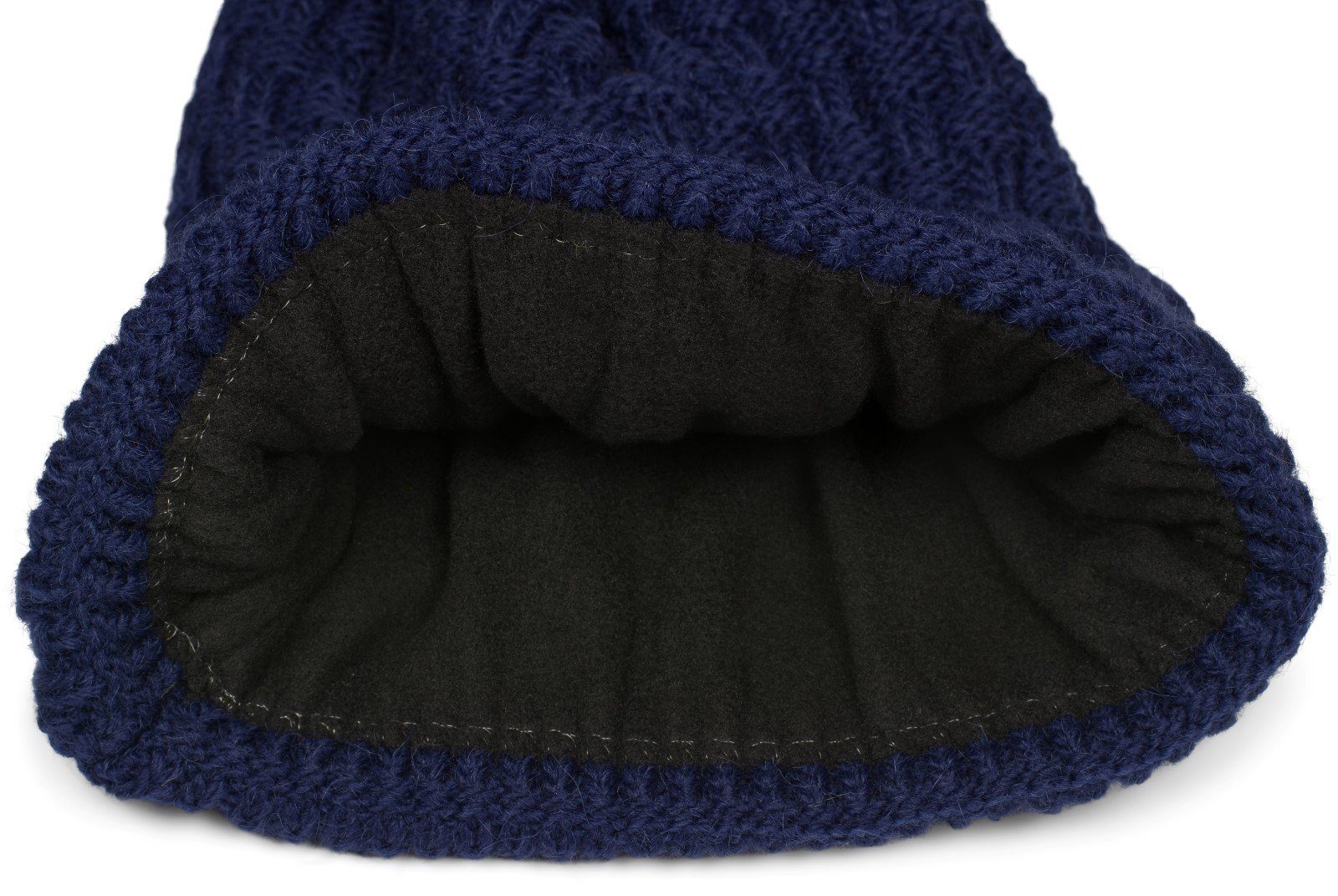 styleBREAKER Bommelmütze Strick Bommelmütze mit Flecht günstig online kaufen