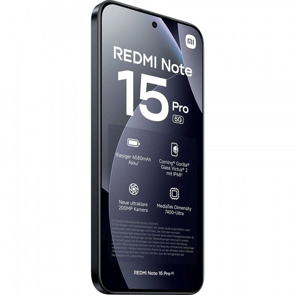 Xiaomi Redmi Note 15 Pro 5G 512 GB / 8 GB - Smartphone - schwarz Smartphone (6,83 Zoll, 512 GB Speicherplatz)