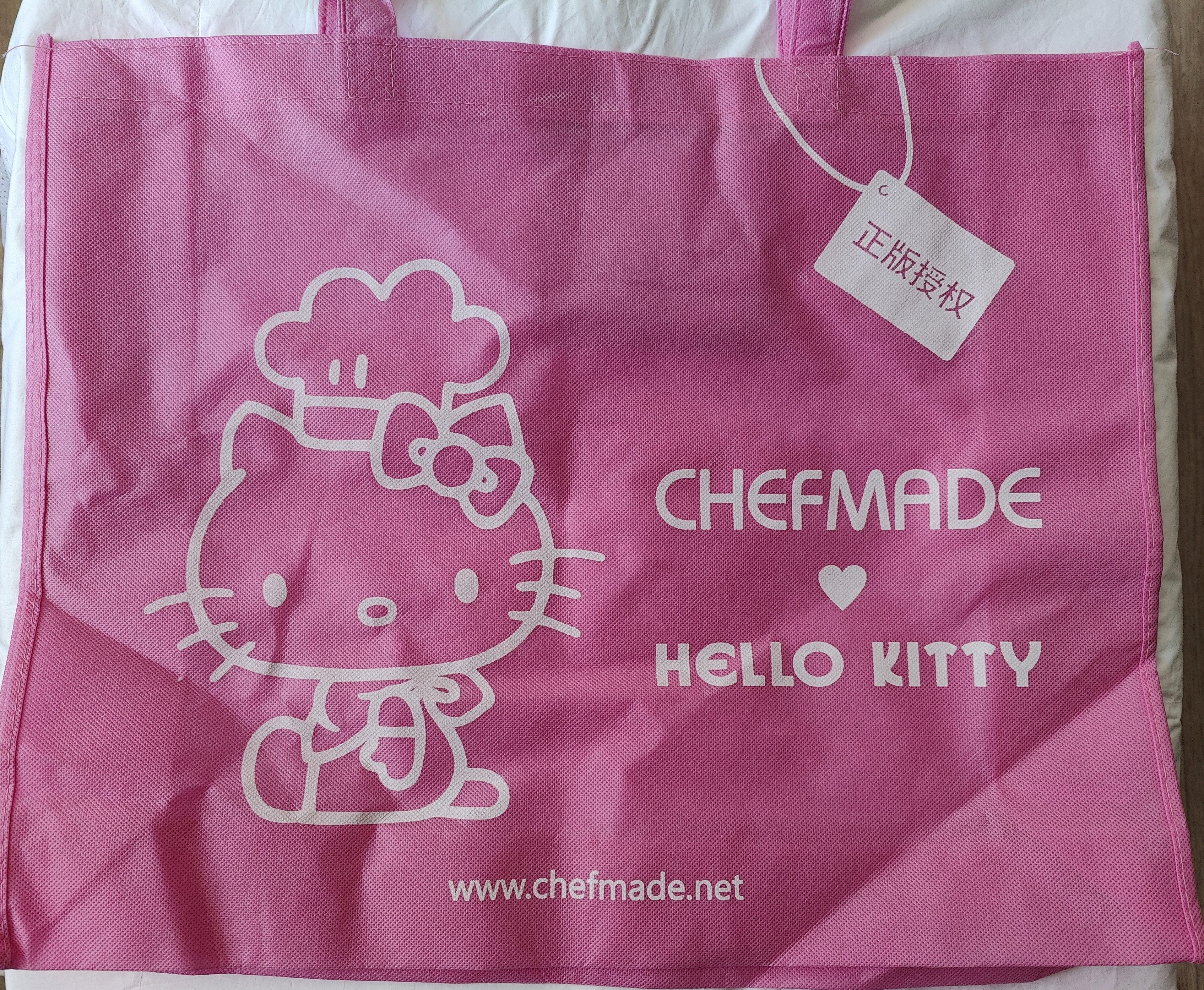 Chefmade Tragetasche Hello Kitty Einkaufstasche mit Schlaufen, bedruckt 49x39cm