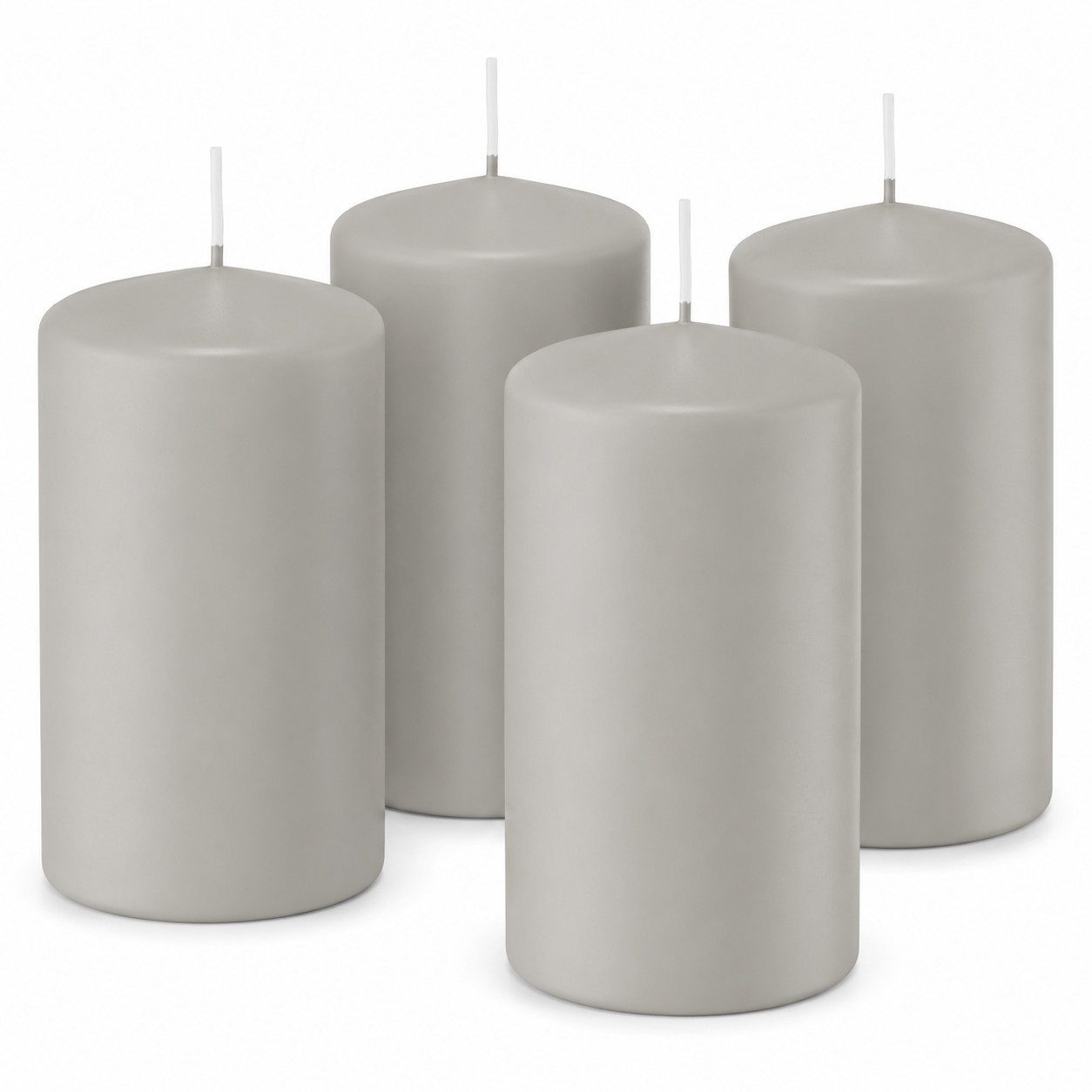 Wiedemann Kerzen Stumpenkerze 4er Set Adventskranzkerzen Zinn, Wiedemann Kerzen