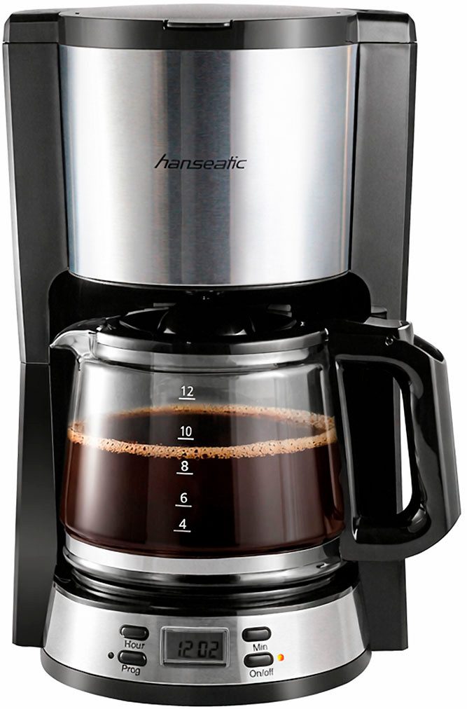 Hanseatic Filterkaffeemaschine HCMD151000SD, 1,5l Kaffeekanne, Papierfilter 1x4, mit Timerfunktion