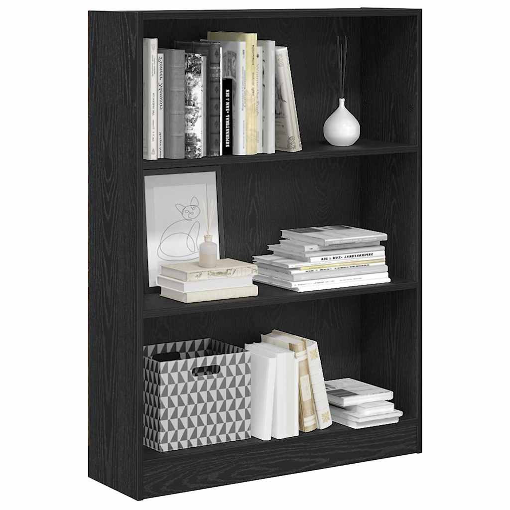 vidaXL Bücherregal Bücherregal Schwarz Eichen-Optik 80 günstig online kaufen
