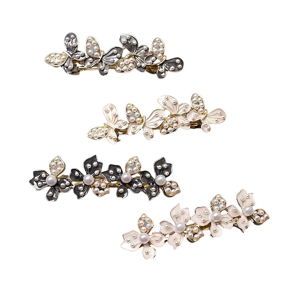 The Beauty House Haarspange Haarklammer Haarkamm Haarschmuck mit Blumen und Perlen, für Hochzeit, Party und besondere Anlässe