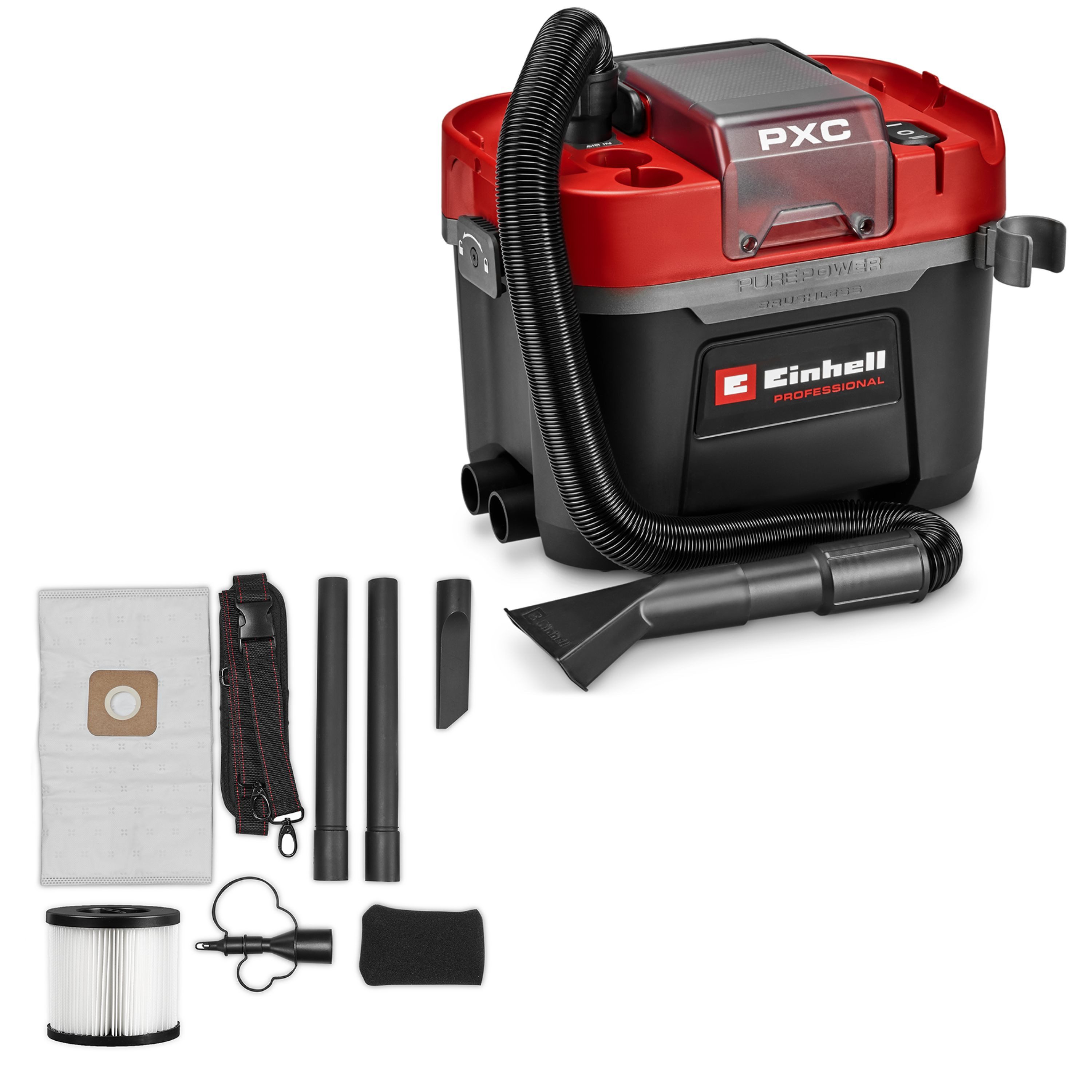 Einhell Nass-Trocken-Akkusauger TP-VC 18/10 Li BL L-Solo, mit Beutel, ohne Akku und Ladegerät