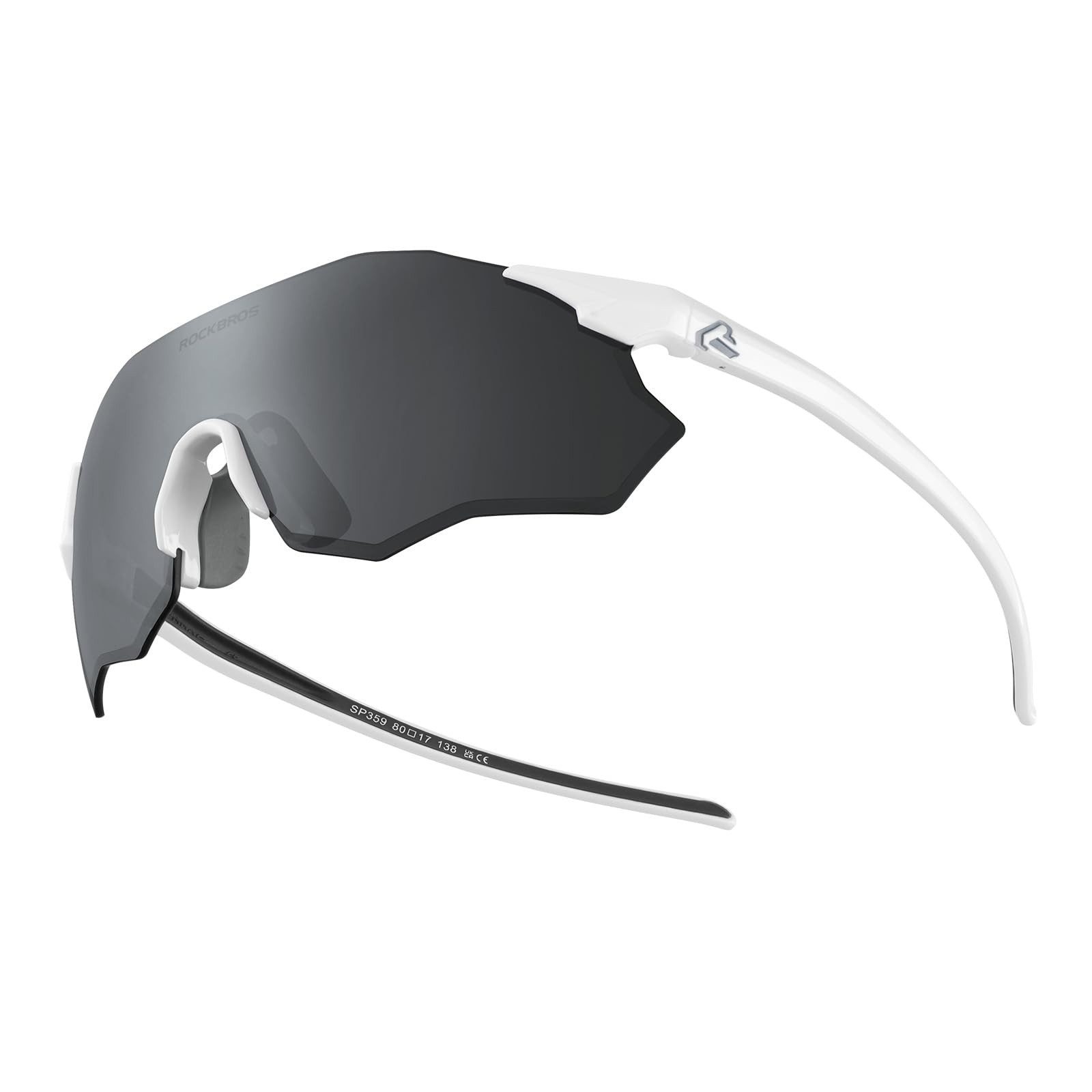 ROCKBROS Fahrradbrille Sportbrille Herren Damen Fahrrad MTB Rennrad Outdoor TR90 Rahmen, photochrom, UV400 Schutz, zweistufige Federscharniere, ultraleicht