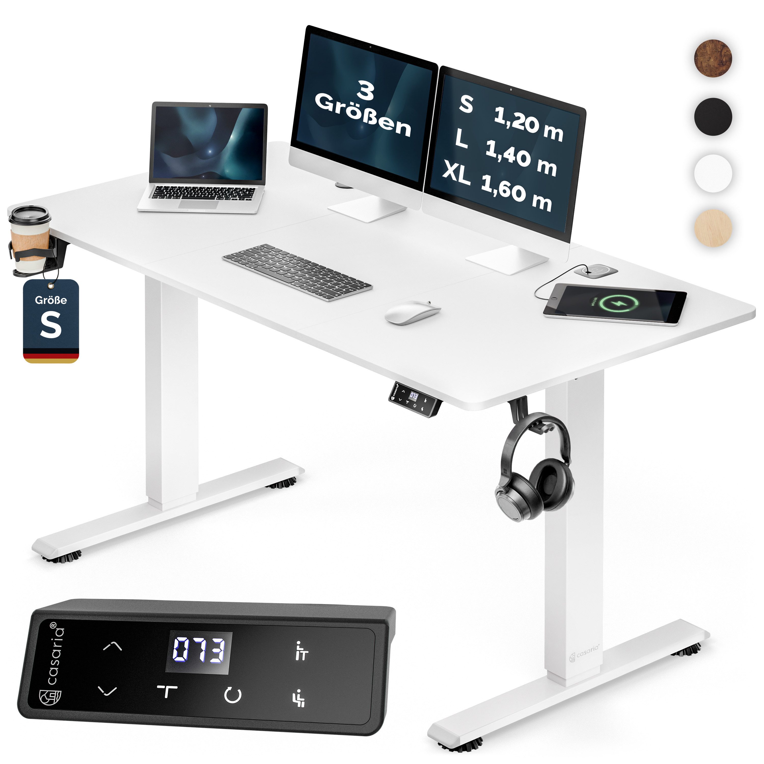 Casaria Schreibtisch Elektrisch höhenverstellbar Memory-Funktion Sitz-/Steh günstig online kaufen