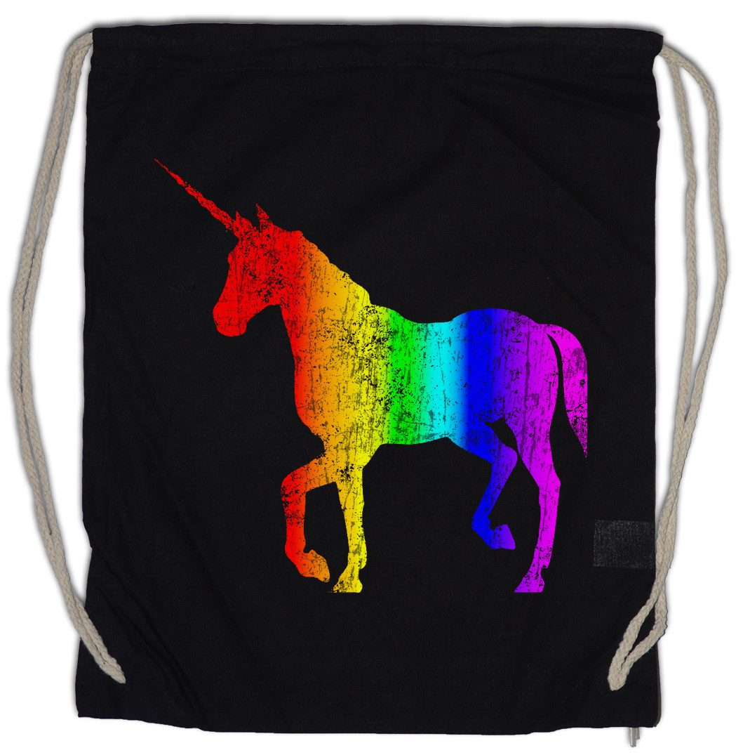 Urban Backwoods Turnbeutel Unicorn I Turnbeutel Einhorn Rainbow Colors Regenbogen Fairy Fairies (1-tlg), Elfen The Last Cartoon