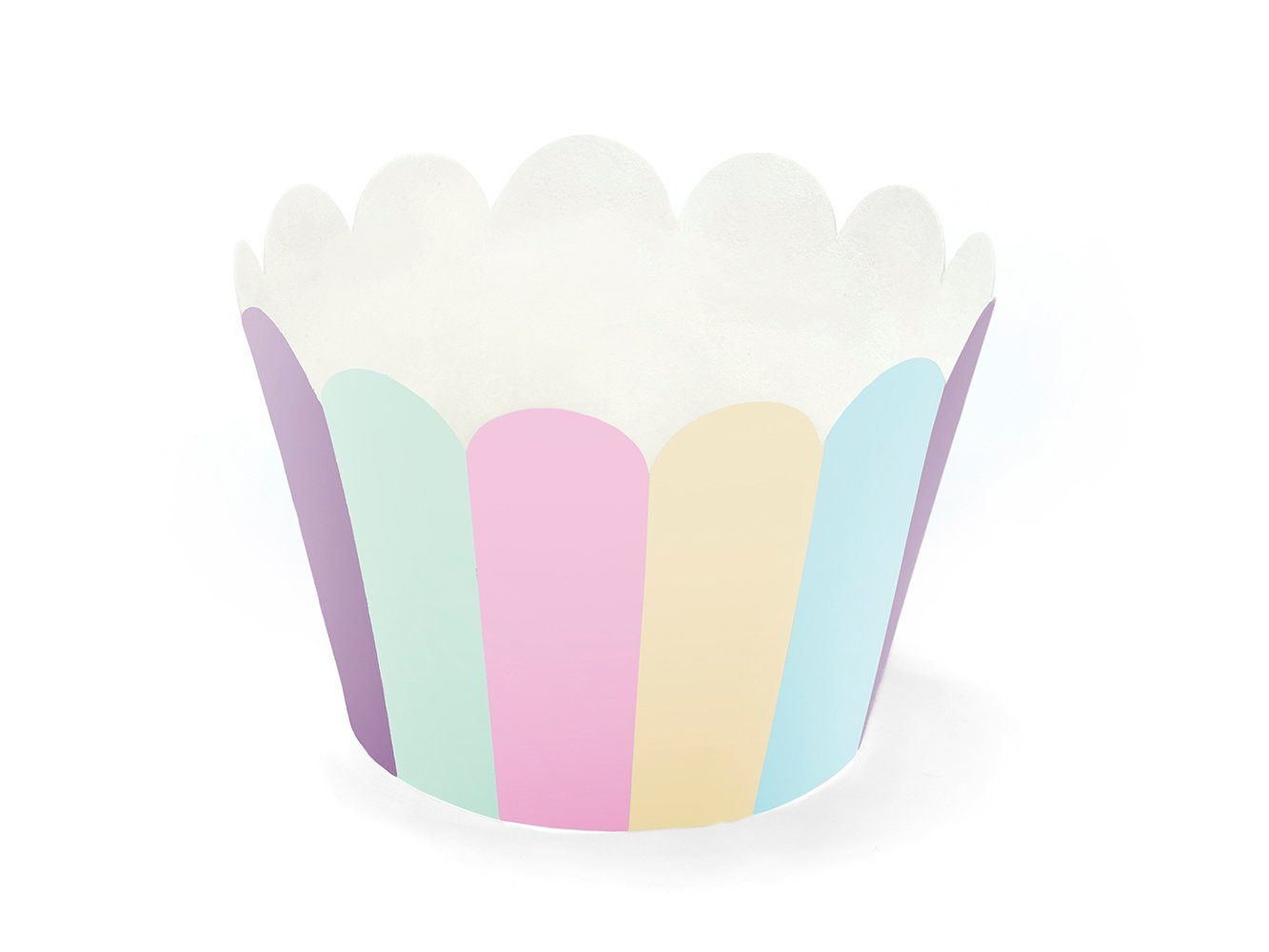 partydeco Muffinform, Muffin Förmchen Einhorn 5x7,5x5cm Papier weiß türkis bunt 6er Set