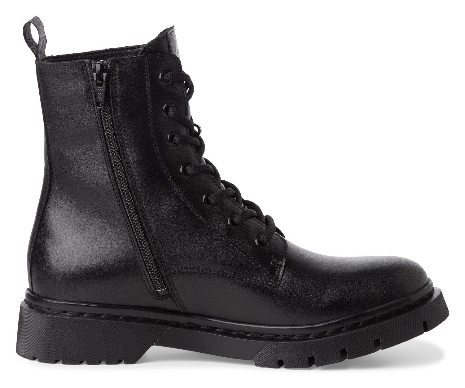 Tamaris Winterboots, Blockabsatz, Schnürboots, Winterstiefelette, T-Logo an der Zunge