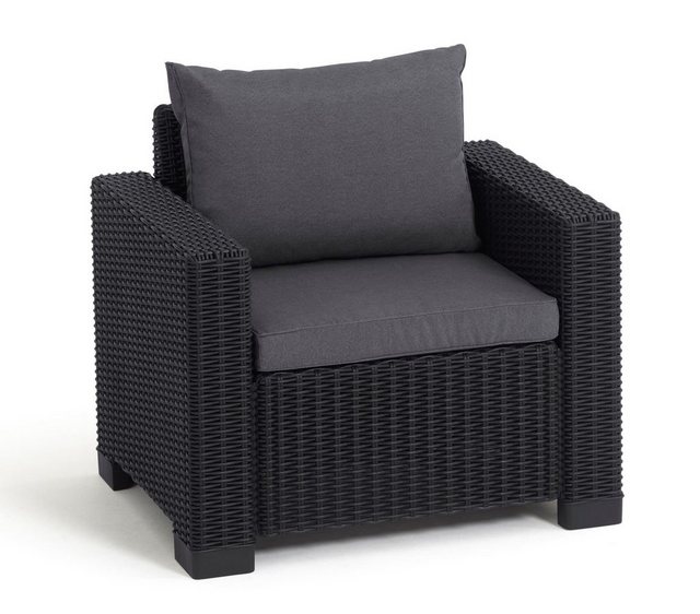 Keter Loungeset Allibert California Sessel anthrazit – Rattanoptik, wetterfest, (Sessel, 1-tlg), 1x Sessel