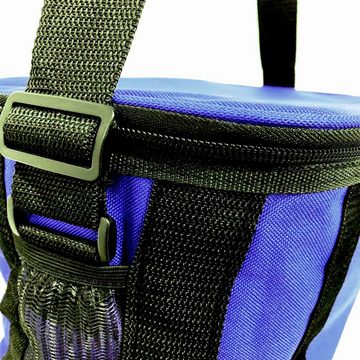 HAC24 Thermobehälter Mini Kühltasche Thermotasche Campingtasche Isoliertasche Kühlkorb Camping Picknicktasche Kühlbox, 16l Isoliert Blau Für 12 Dosen