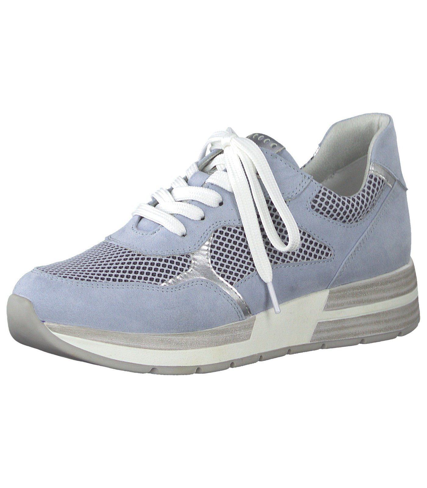 MARCO TOZZI Sneaker Lederimitat/Textil Sneaker Hellblau