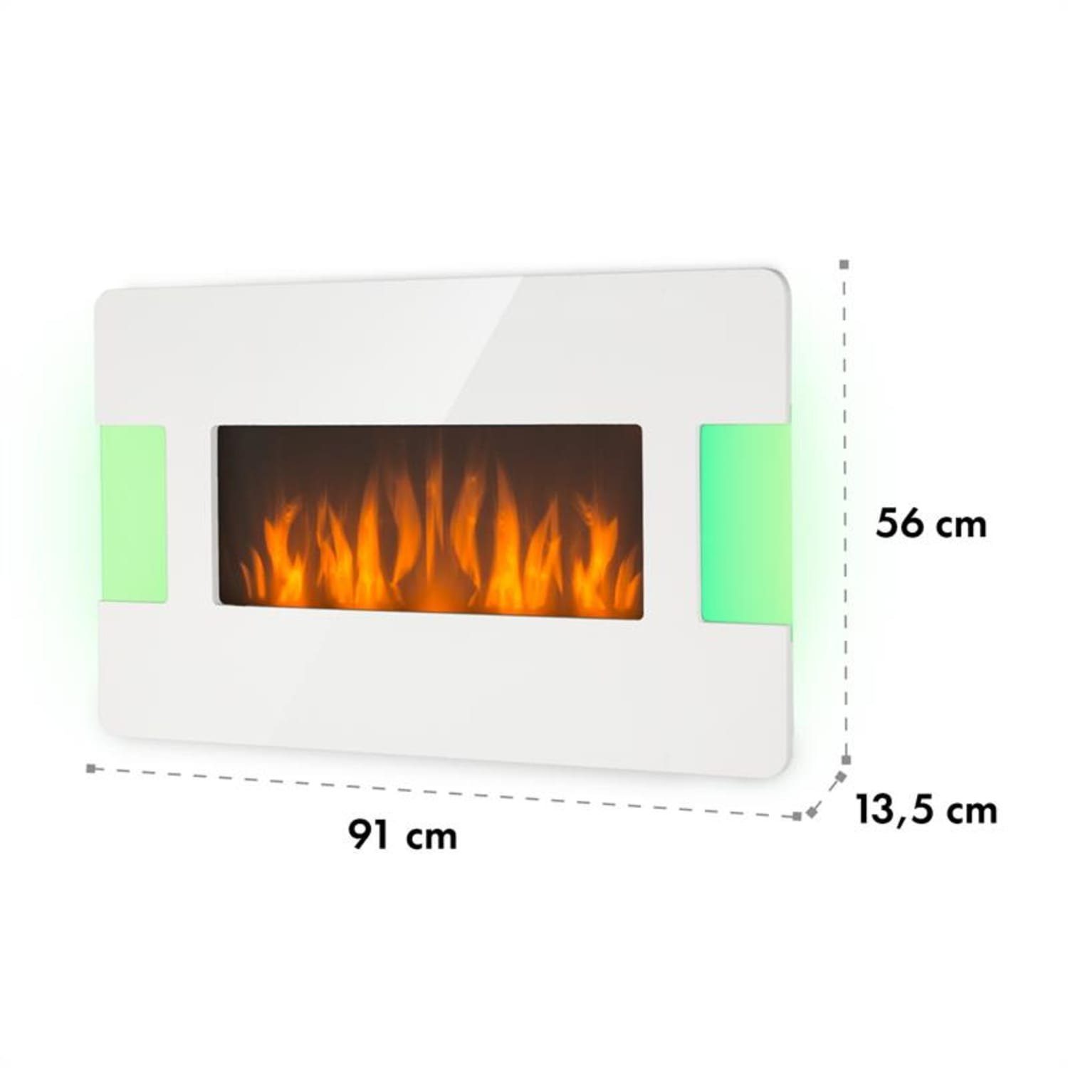 Elektrokamin Heizung Kamin Fire, Indoor Belfort Klarstein Elektrischer Heater LED & 2000W Light