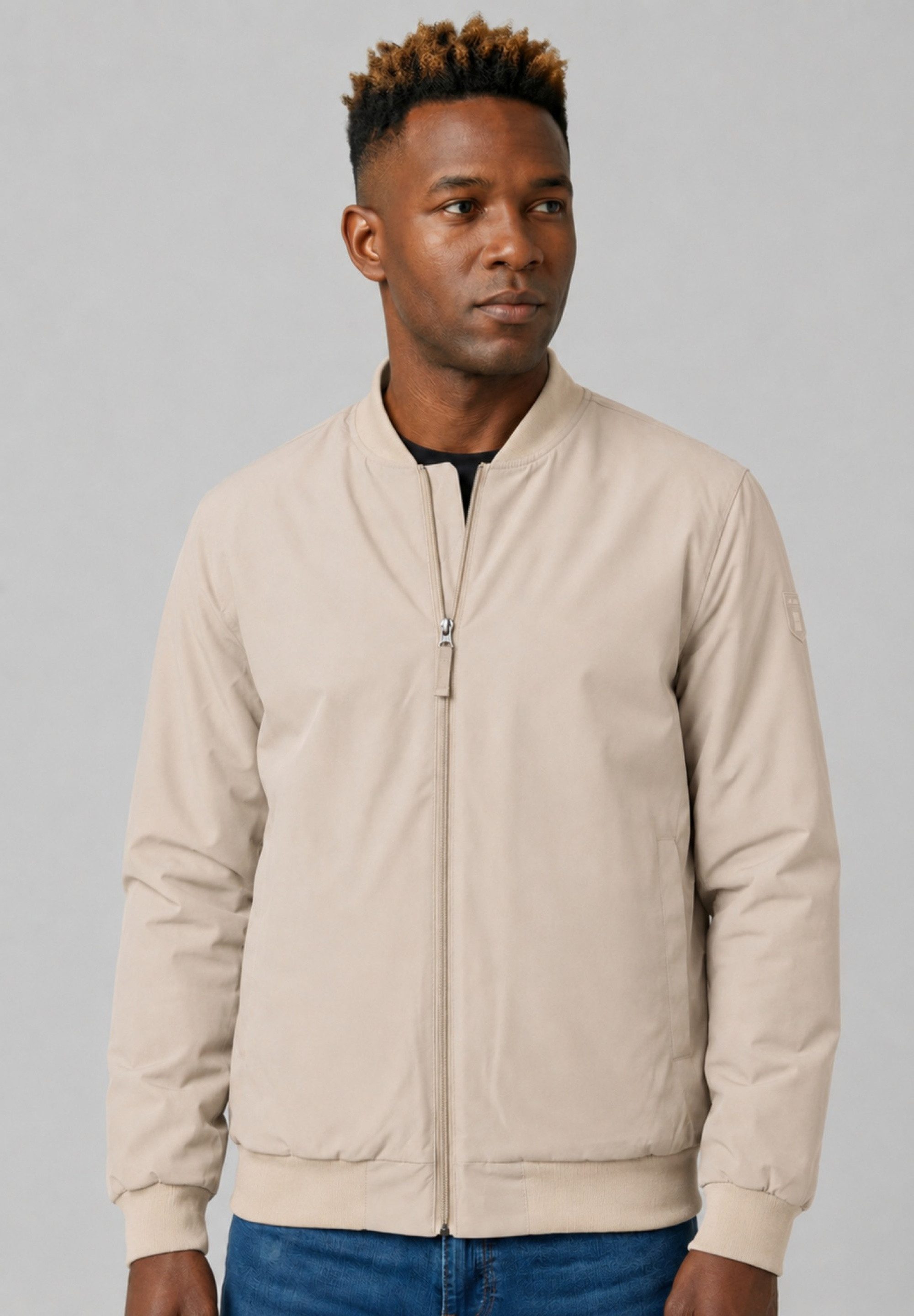 Derbe Anorak Blousholm pinstripe Warmer Blouson mit Bündchen