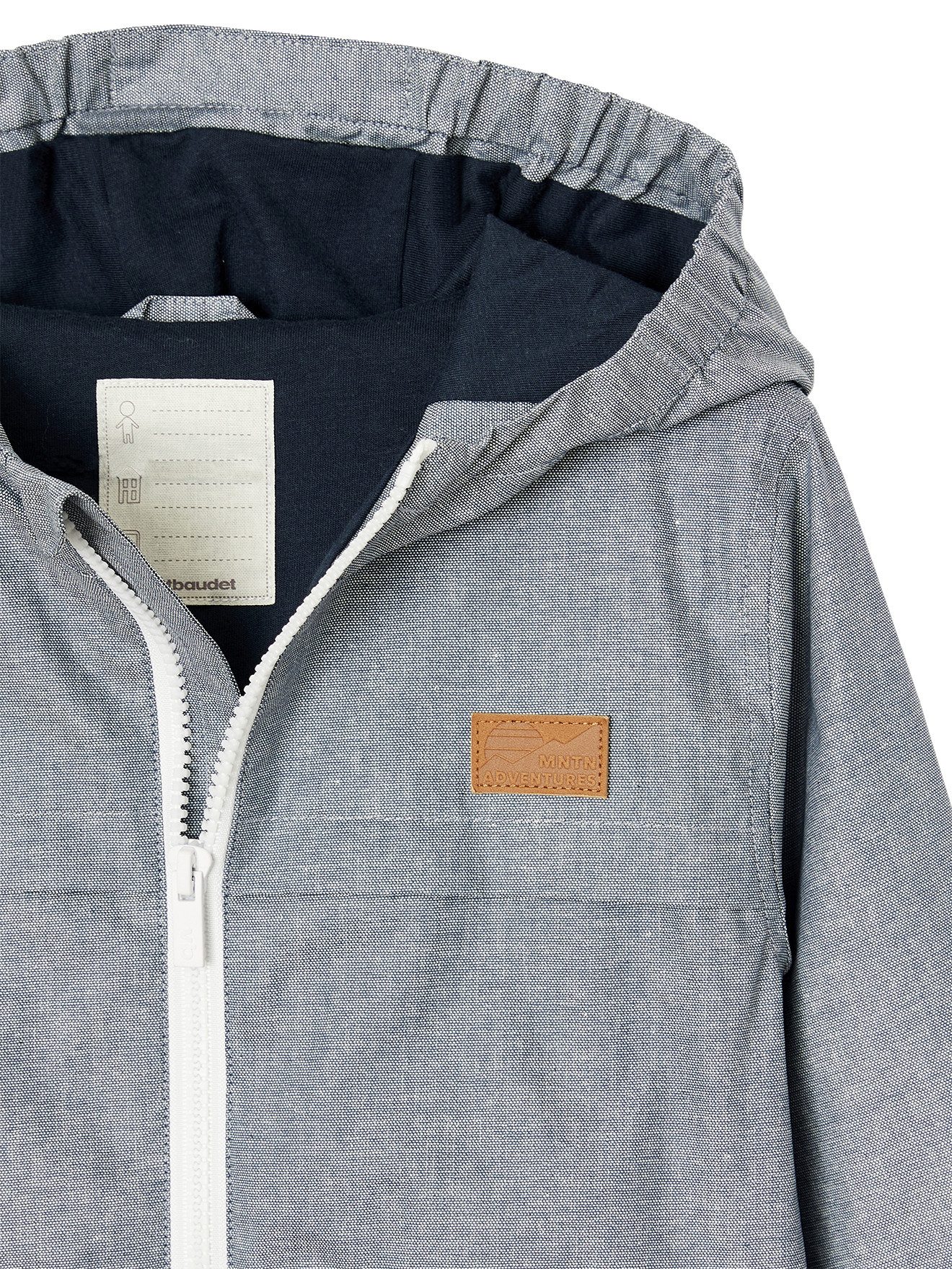 vertbaudet Regenjacke Jungen Jacke aus Chambray mit Kapuze