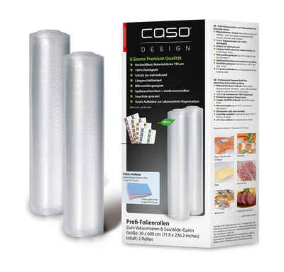 Caso Küchenmaschinen Zubehör-Set CASO Vakuumierbeutel 8* auf Rolle 30x600 cm - 2 Rollen