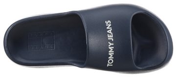 Tommy Jeans TJW CHUNKY FLATFORM SLIDE Pantolette, Plateau, Sommerschuh, Schlappen mit kontrastfarbenem Logoschriftzug