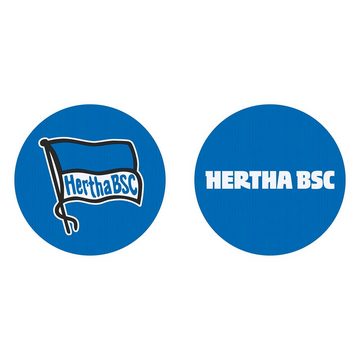 Hertha BSC Berlin Glasuntersetzer Untersetzer 3D - 10,5 x 10,5 cm - 5er-Set - blau/weiß mit Logo, 5-tlg.